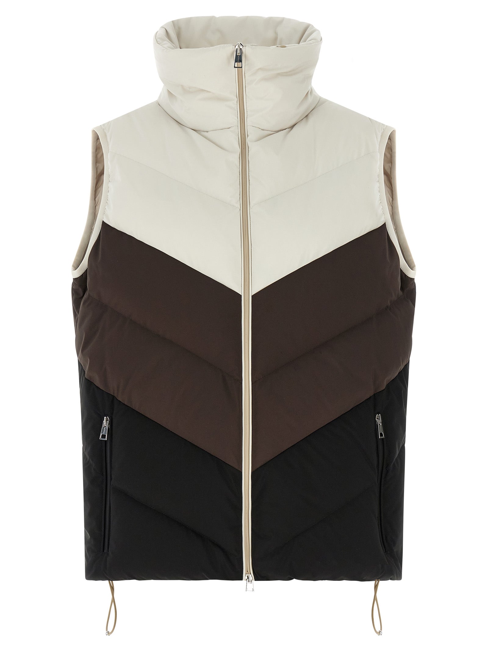 Kiton Women Chevron Stitching Padded Vest KITON
