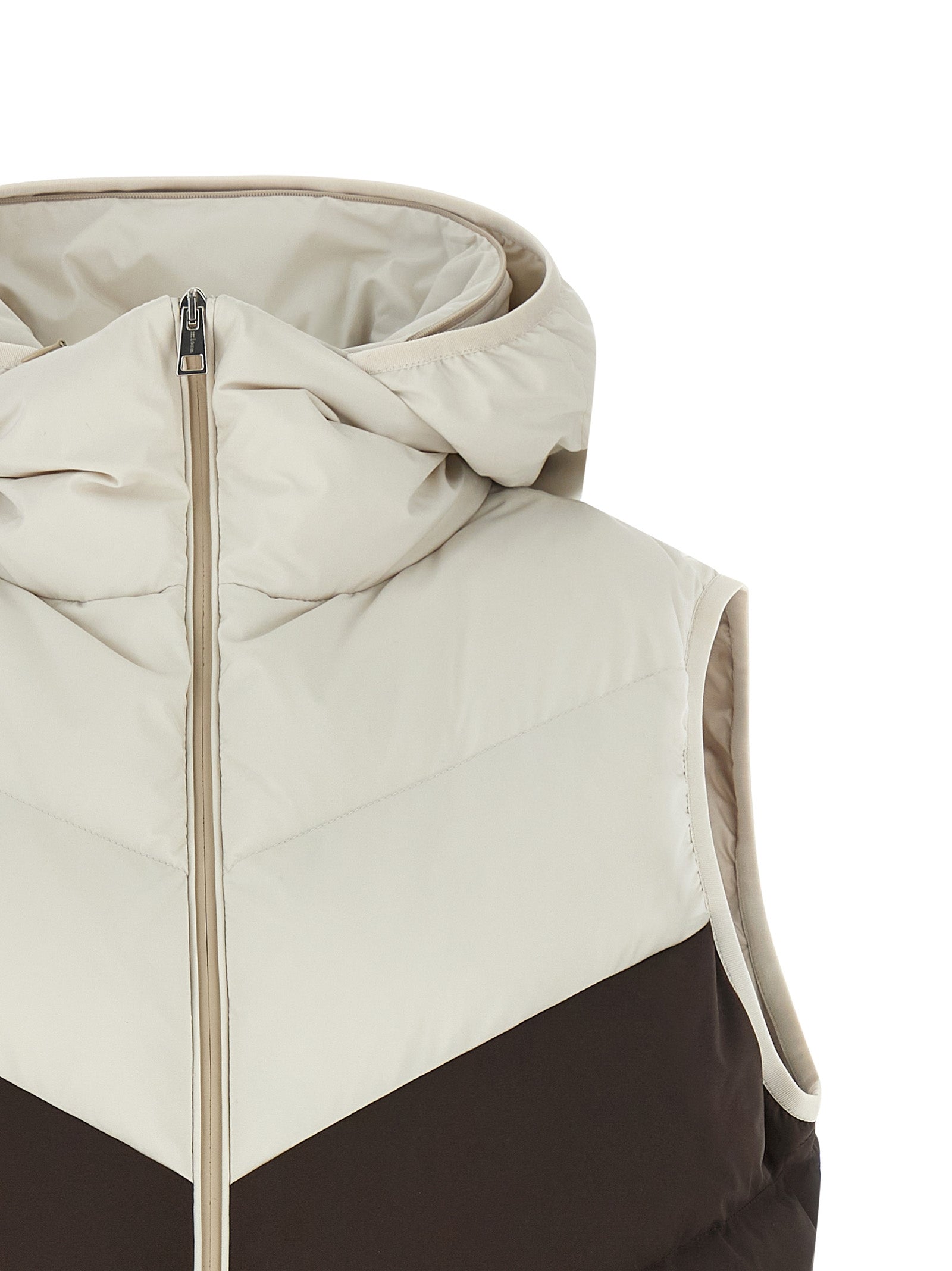 Kiton Women Chevron Stitching Padded Vest KITON