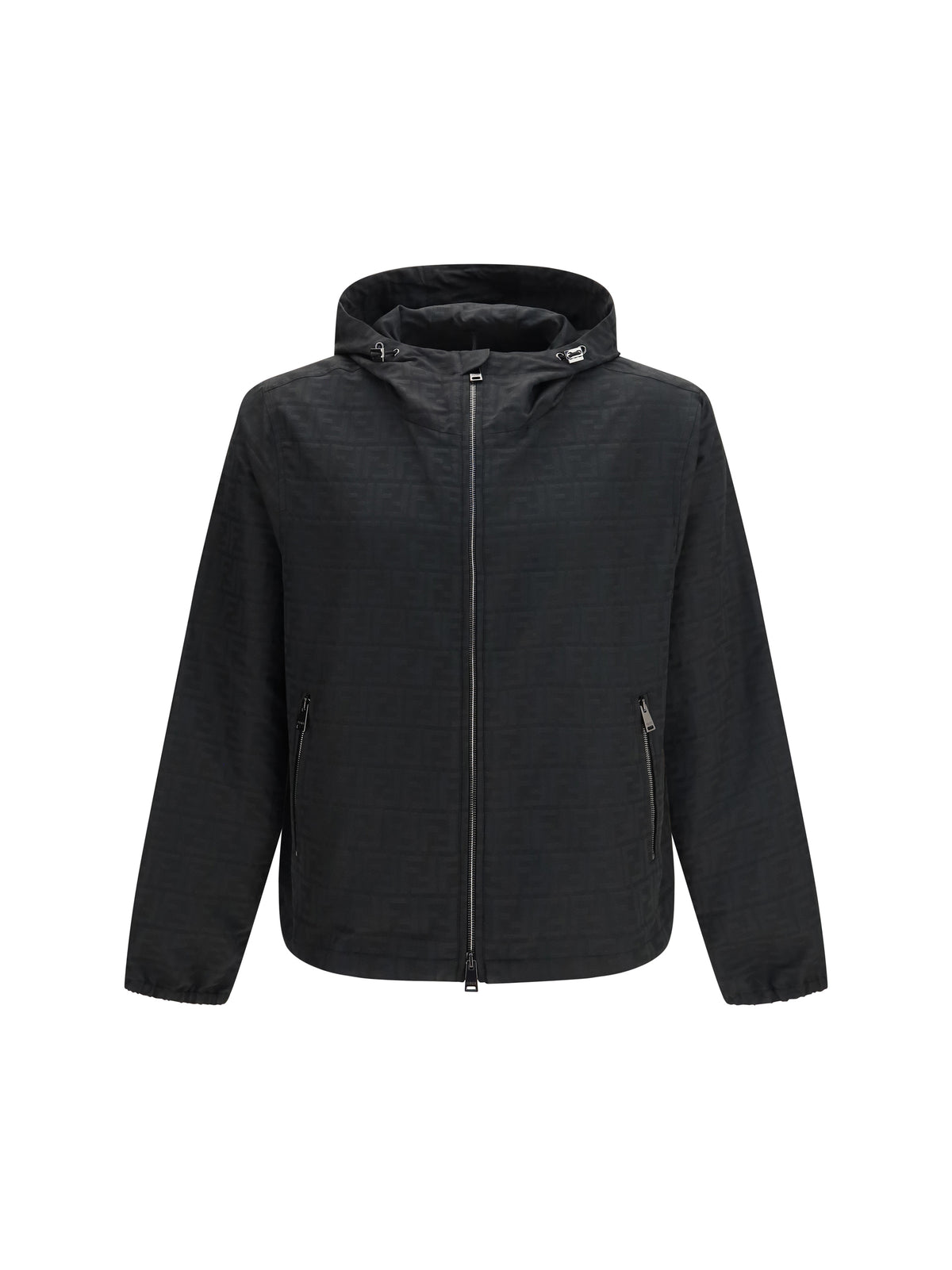 Fendi Men Lightweight Nylon Jacket With Ff Motif FENDI
