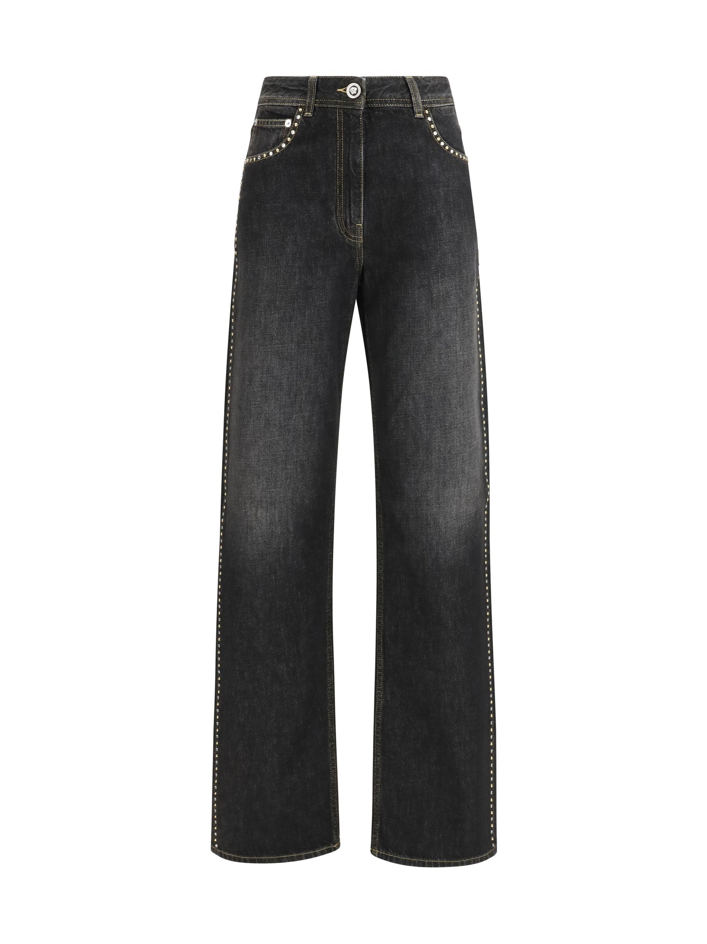 Versace Women Straight Jeans With Studs