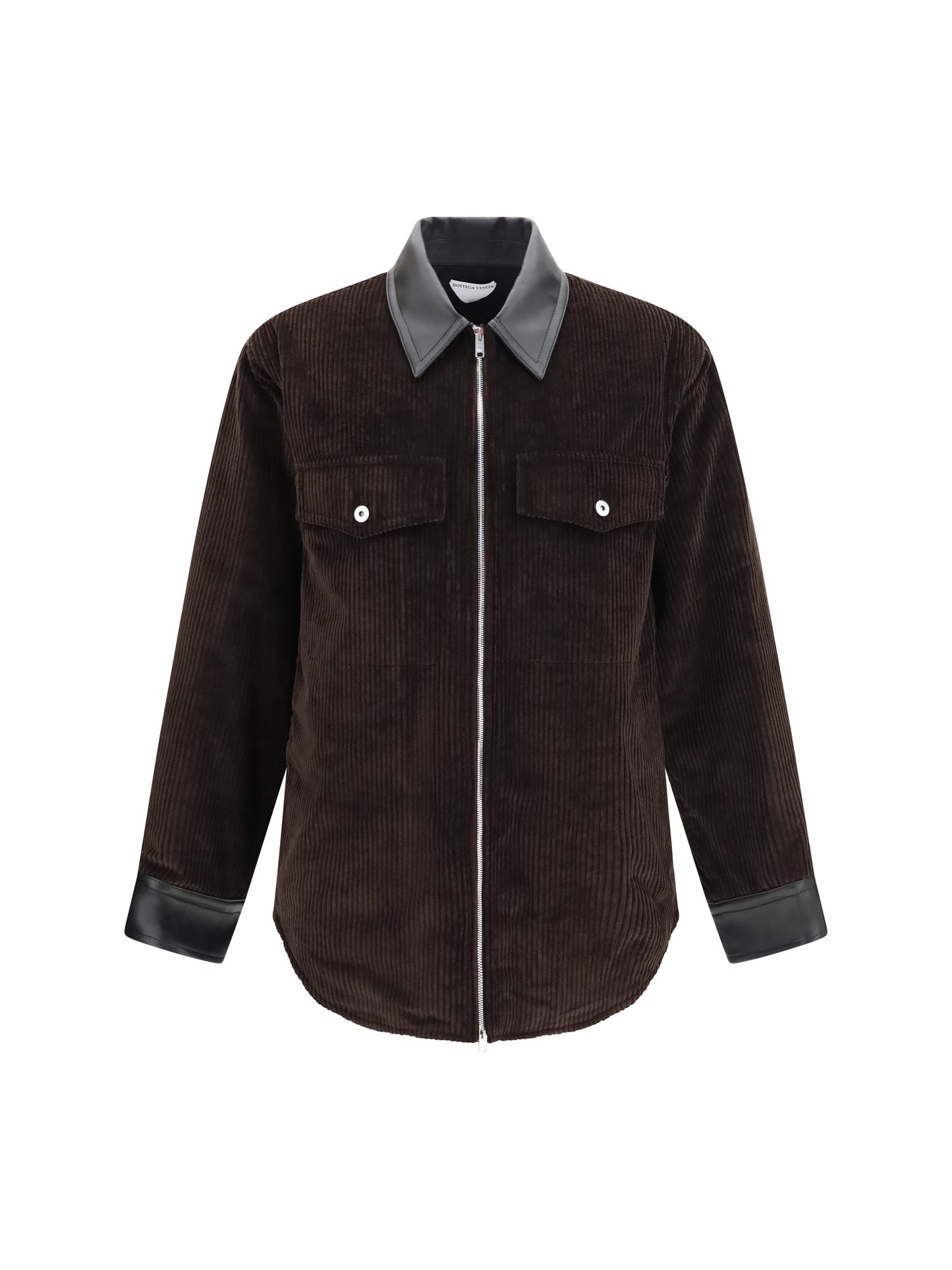 Bottega Veneta Men Corduroy Jacket With Leather Collar BOTTEGA VENETA