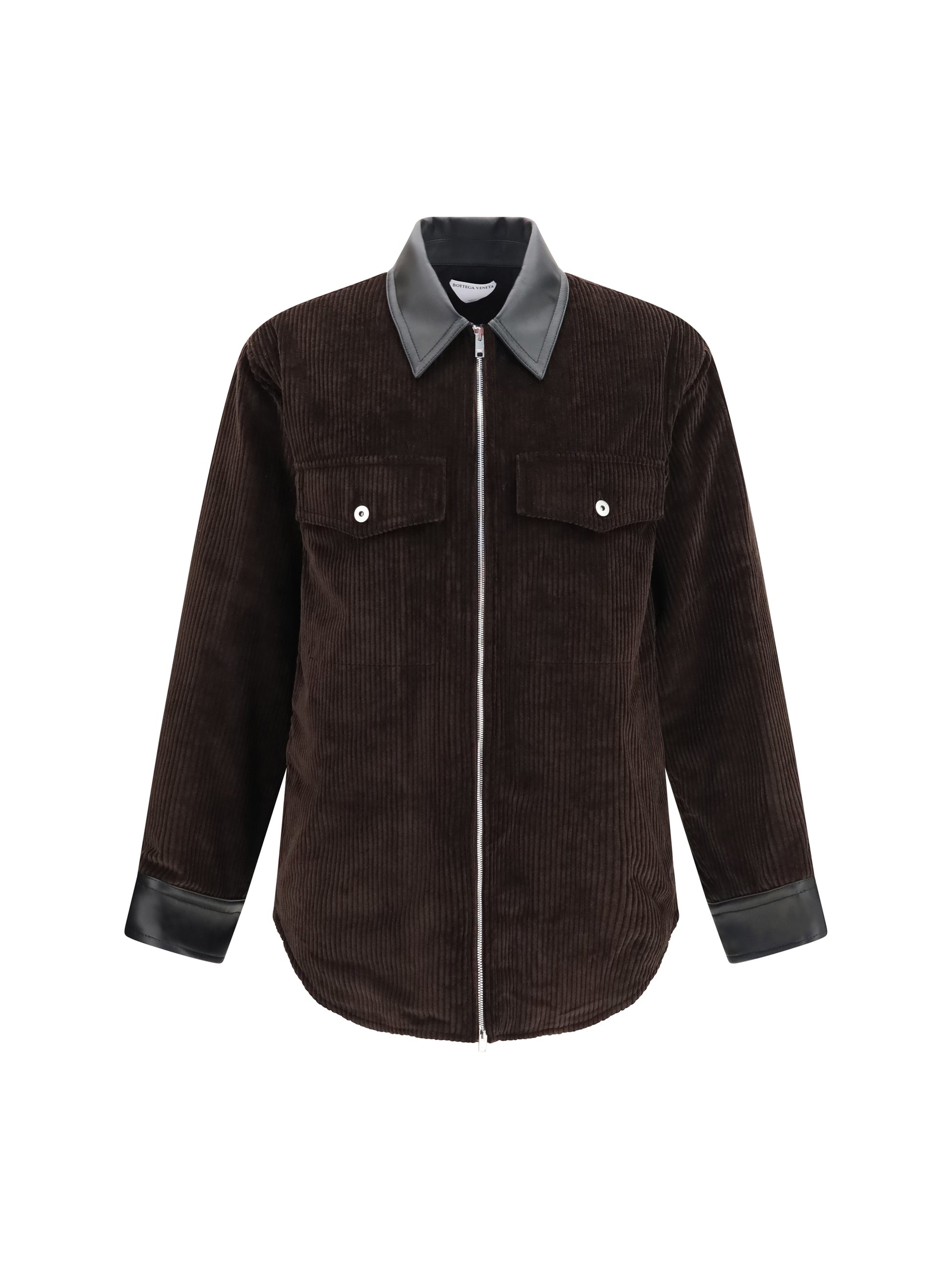 Bottega Veneta Men Corduroy Jacket With Leather Collar BOTTEGA VENETA