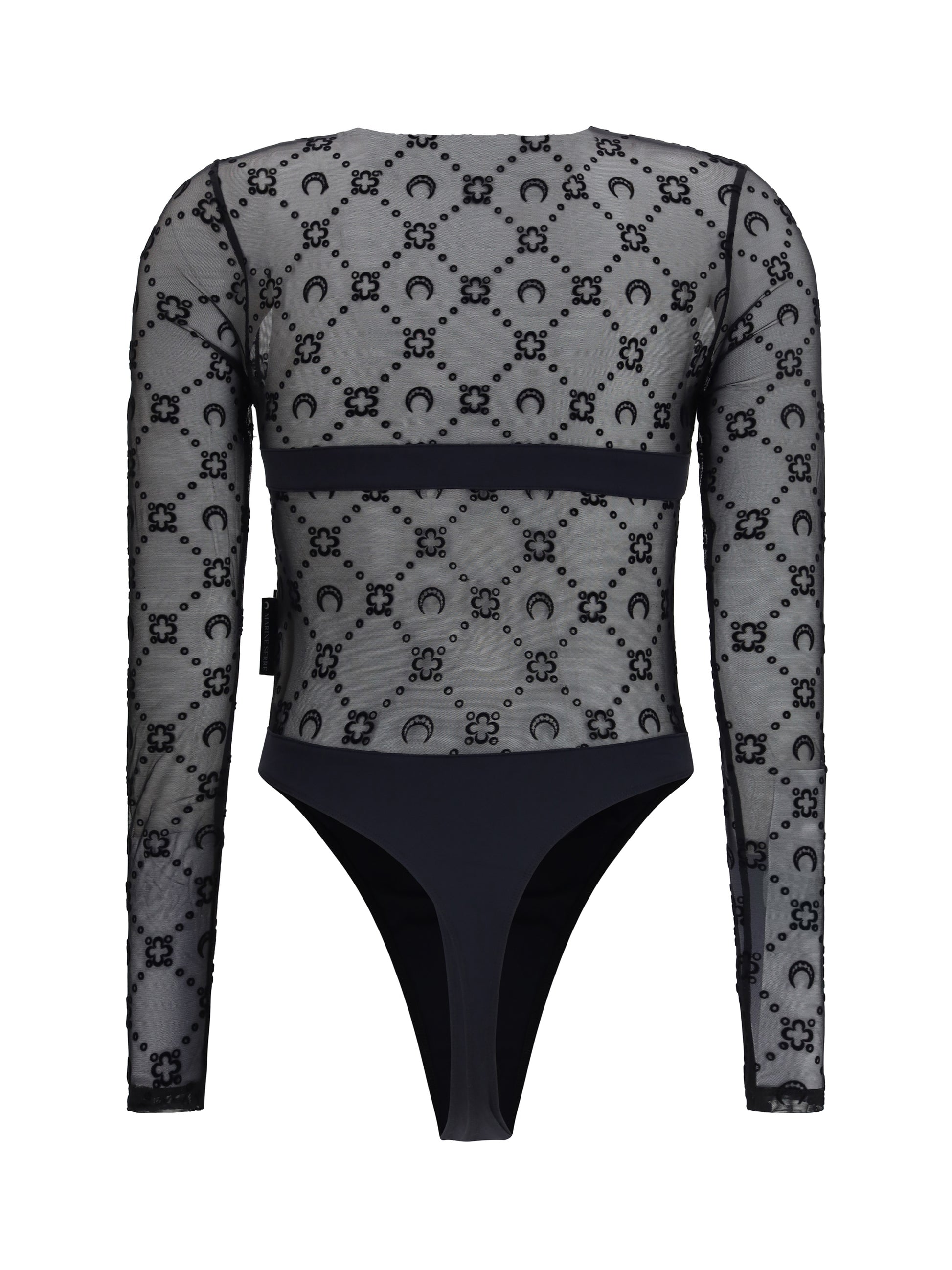 Marine Serre Women Mesh Body With Moon Motif MARINE SERRE