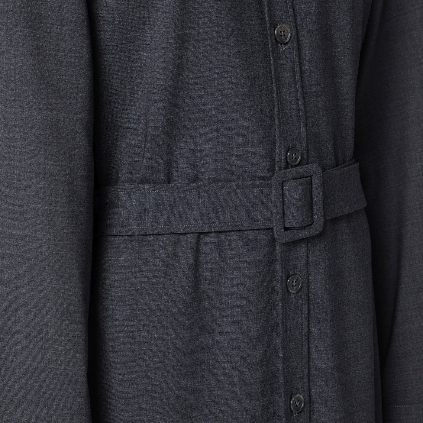 P.A.R.O.S.H. Anthracite Grey Belted Shirt Dress Women P.A.R.O.S.H.