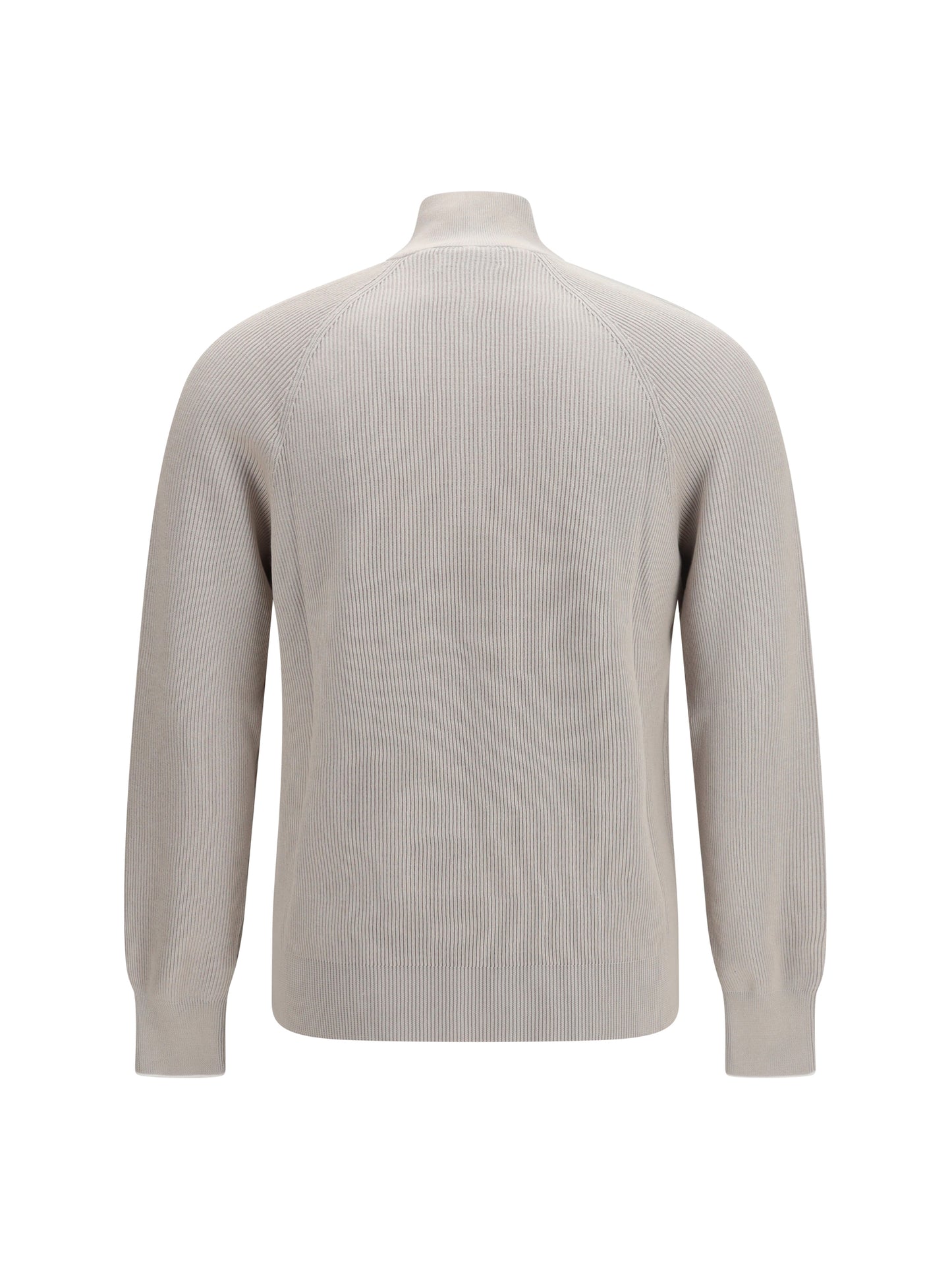 Brunello Cucinelli Men Cotton Sweater With A High Neckline BRUNELLO CUCINELLI