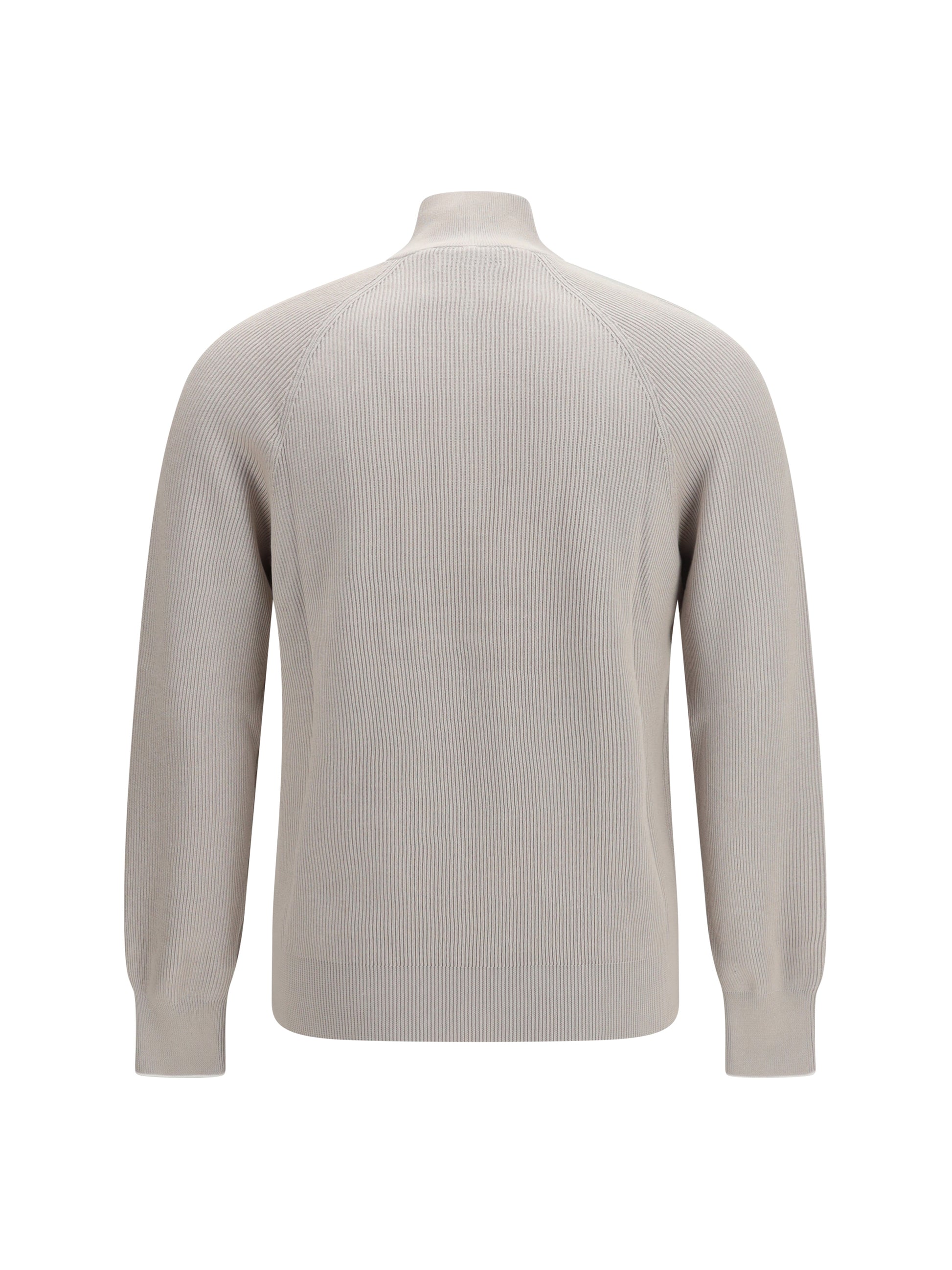 Brunello Cucinelli Men Cotton Sweater With A High Neckline BRUNELLO CUCINELLI