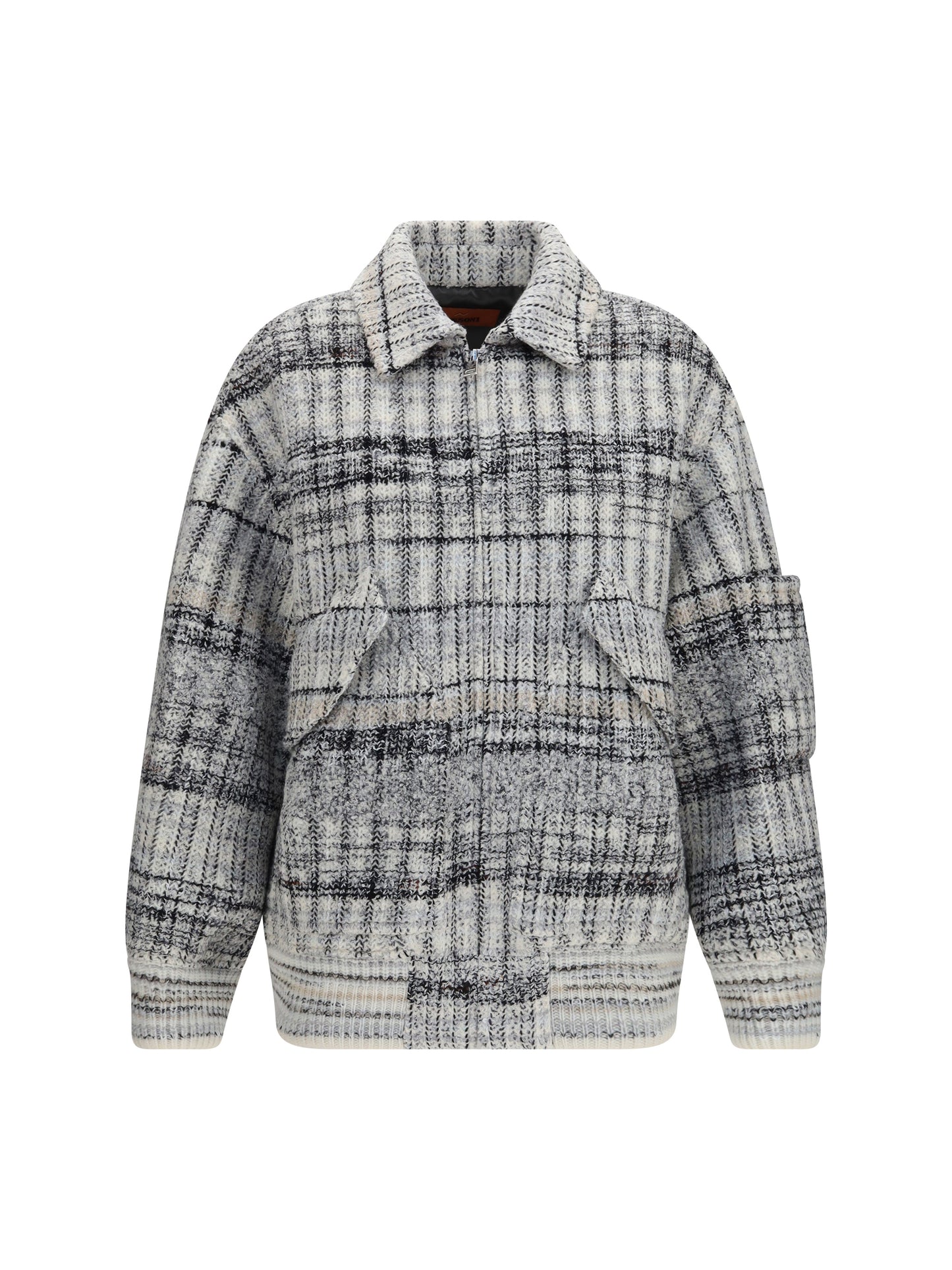 Missoni Women Oversized Check Wool-Blend Bomber Jacket MISSONI
