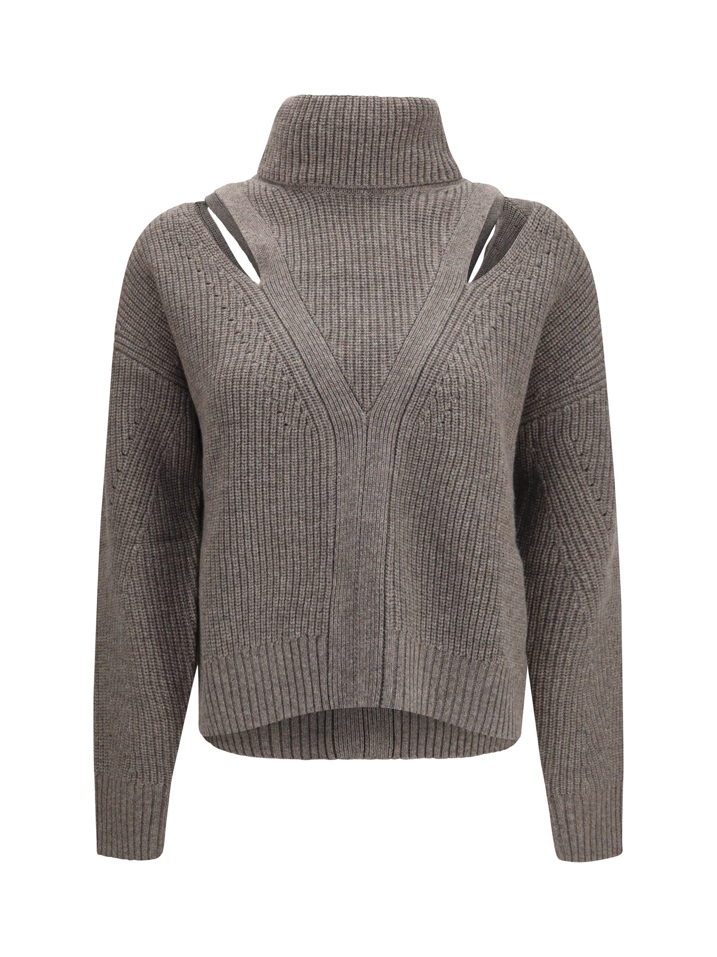 P.A.R.O.S.H. Women High-Neck Sweater With Perforated Shoulders P.A.R.O.S.H.