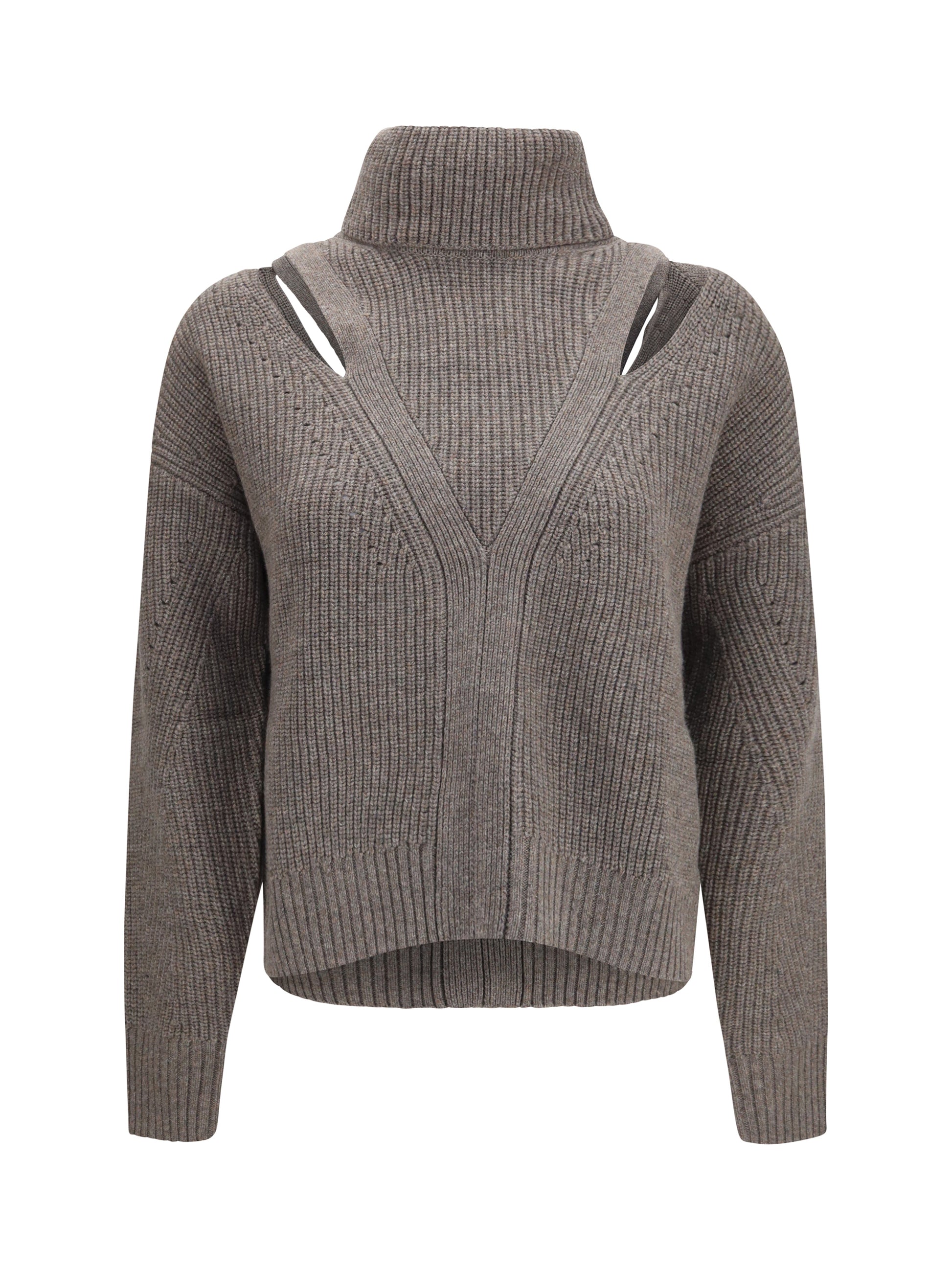 P.A.R.O.S.H. Women High-Neck Sweater With Perforated Shoulders P.A.R.O.S.H.
