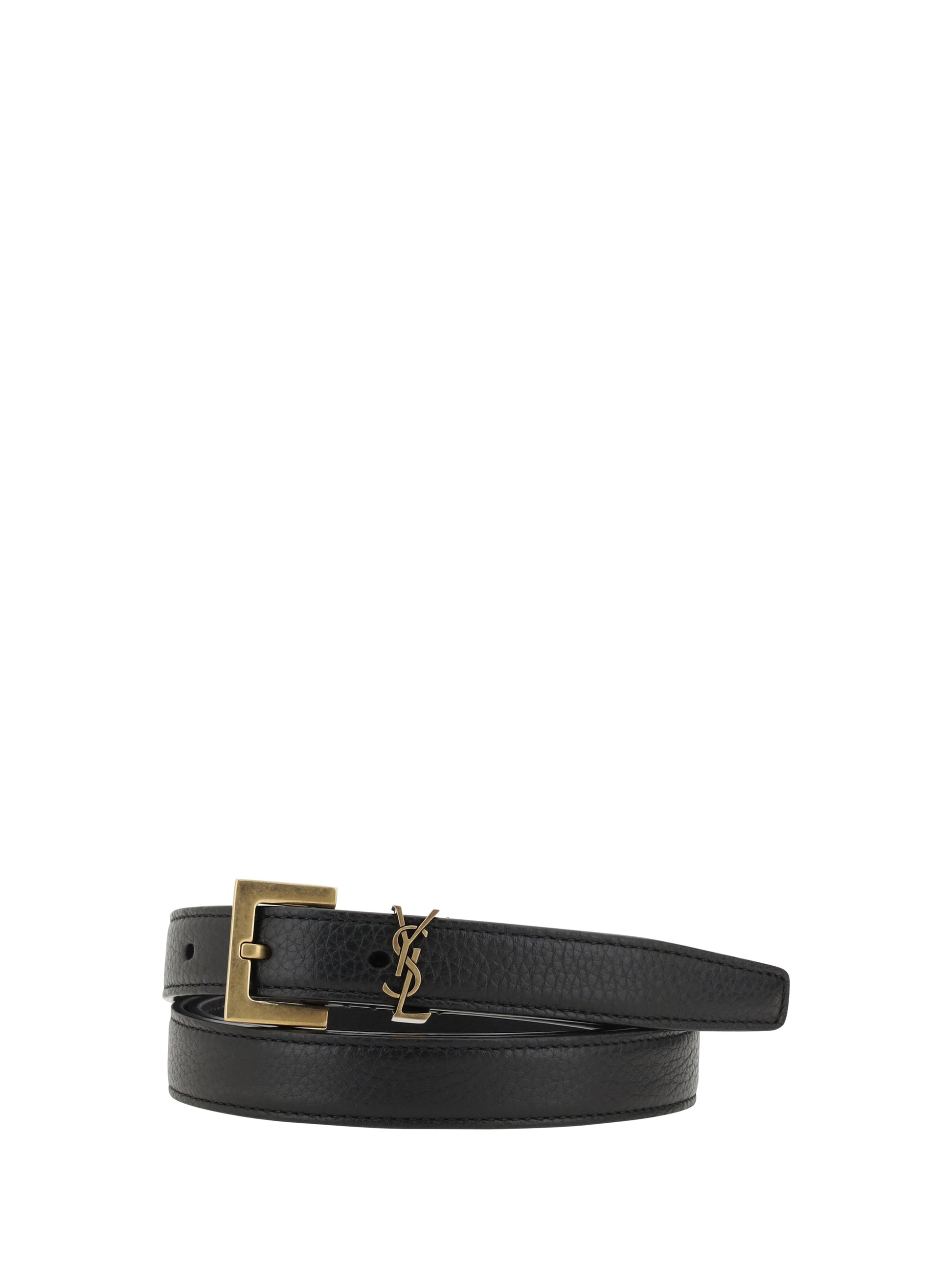 Saint Laurent Men Leather Belt SAINT LAURENT