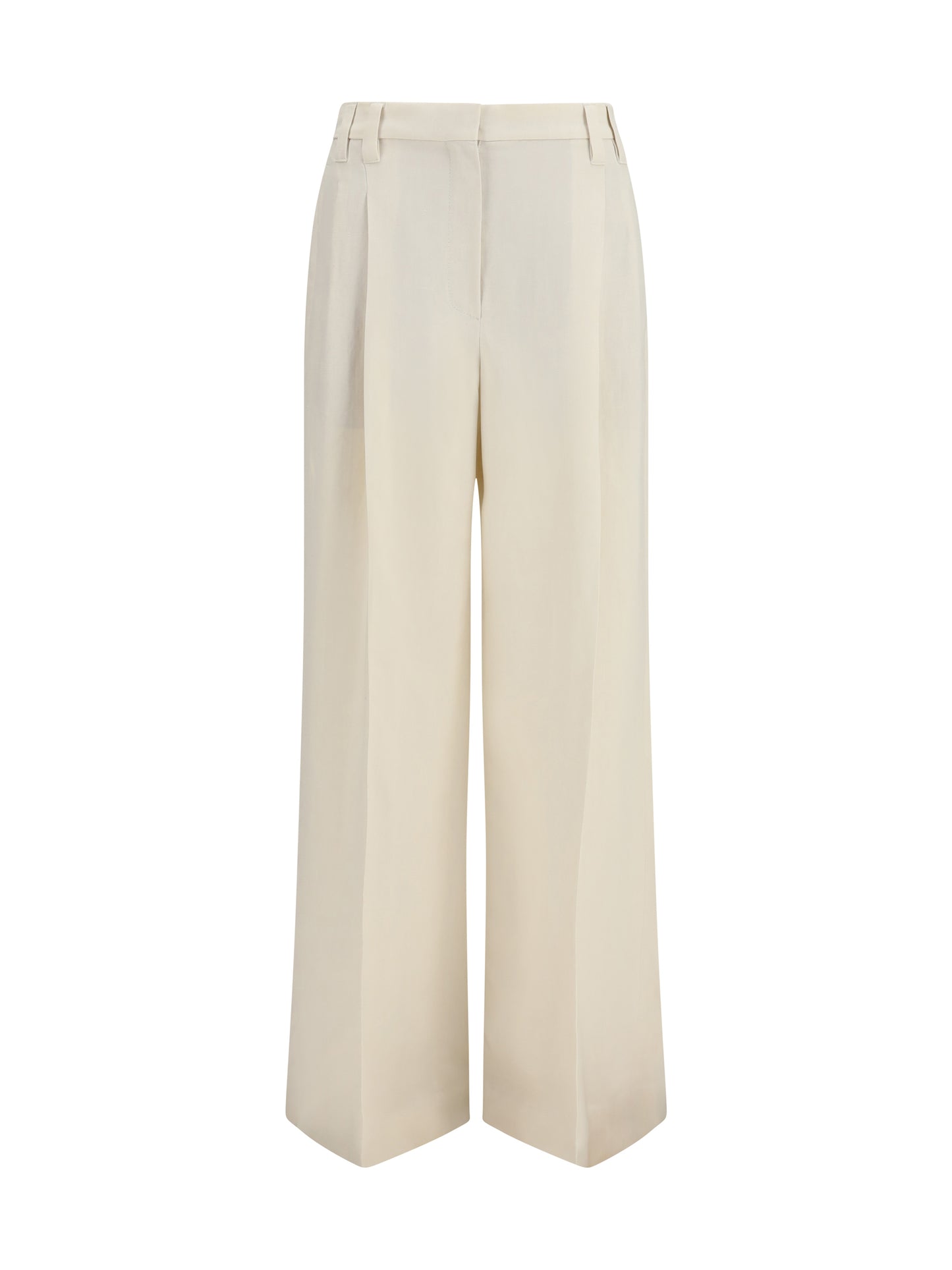 Brunello Cucinelli Women Wide Pants In Fluid Twill BRUNELLO CUCINELLI