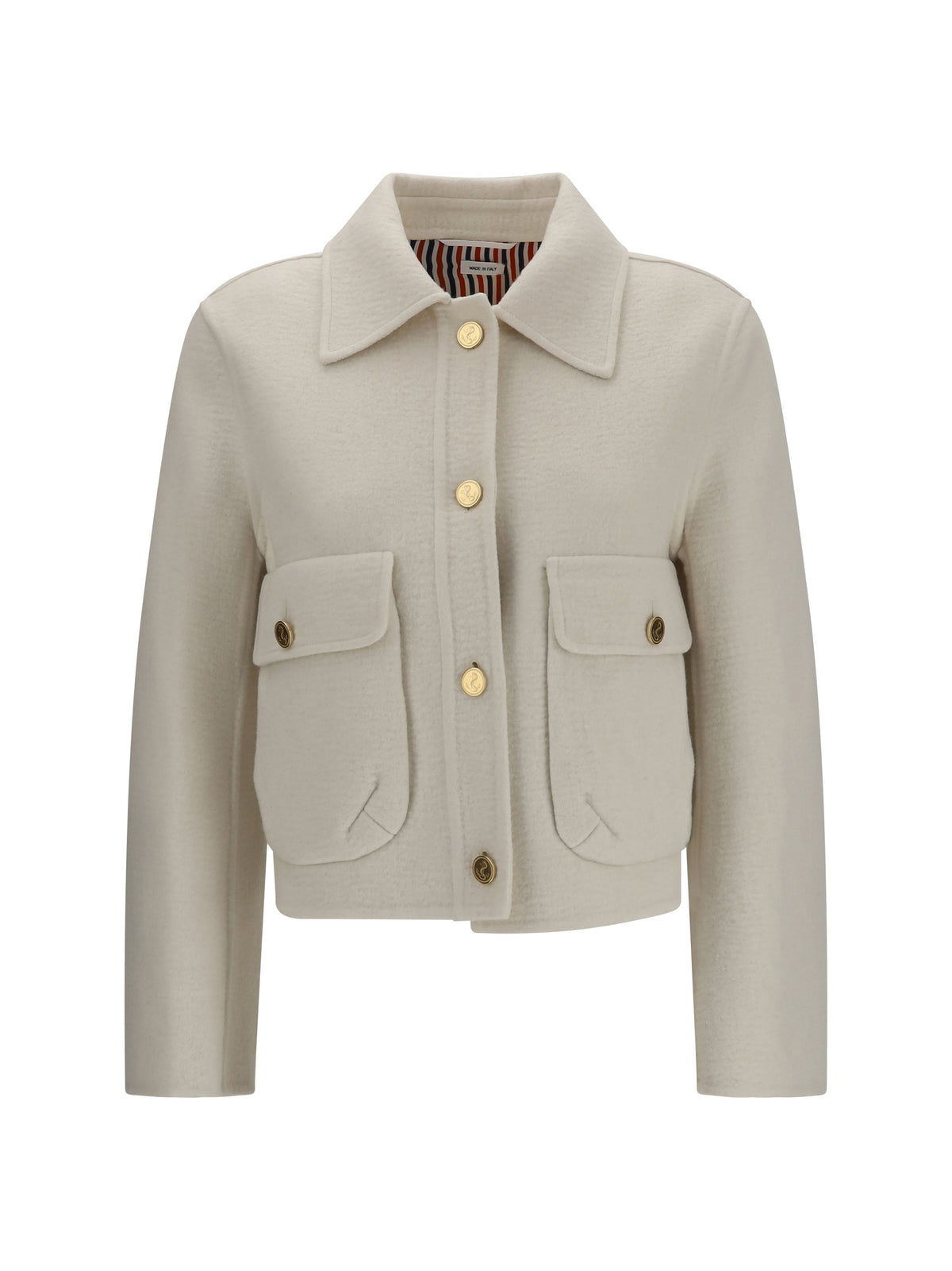 Thom Browne Women Wool And Cashmere Bell-Sleeve Jacket THOM BROWNE