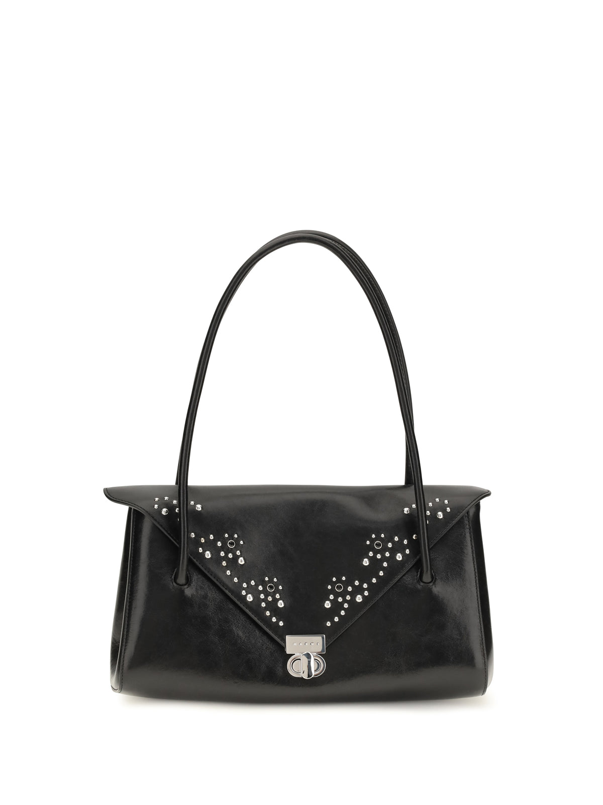 Marni Women Milanetto Studded Leather Shoulder Bag MARNI