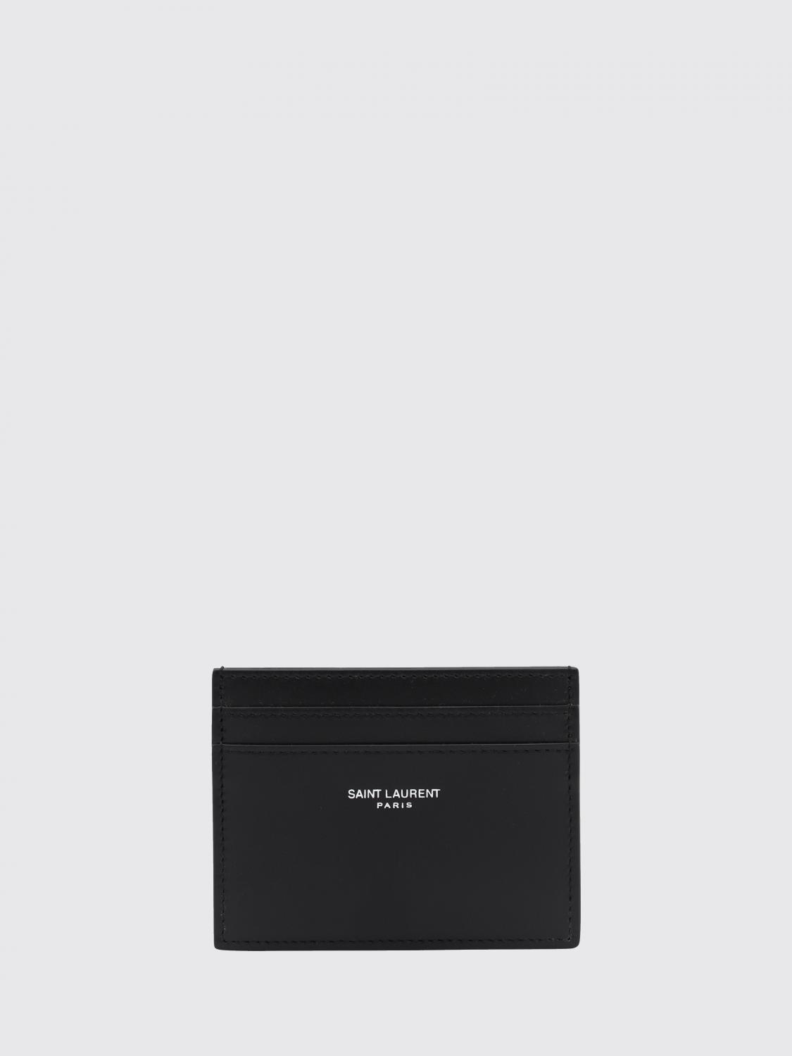 Saint Laurent Wallet Men Black SAINT LAURENT