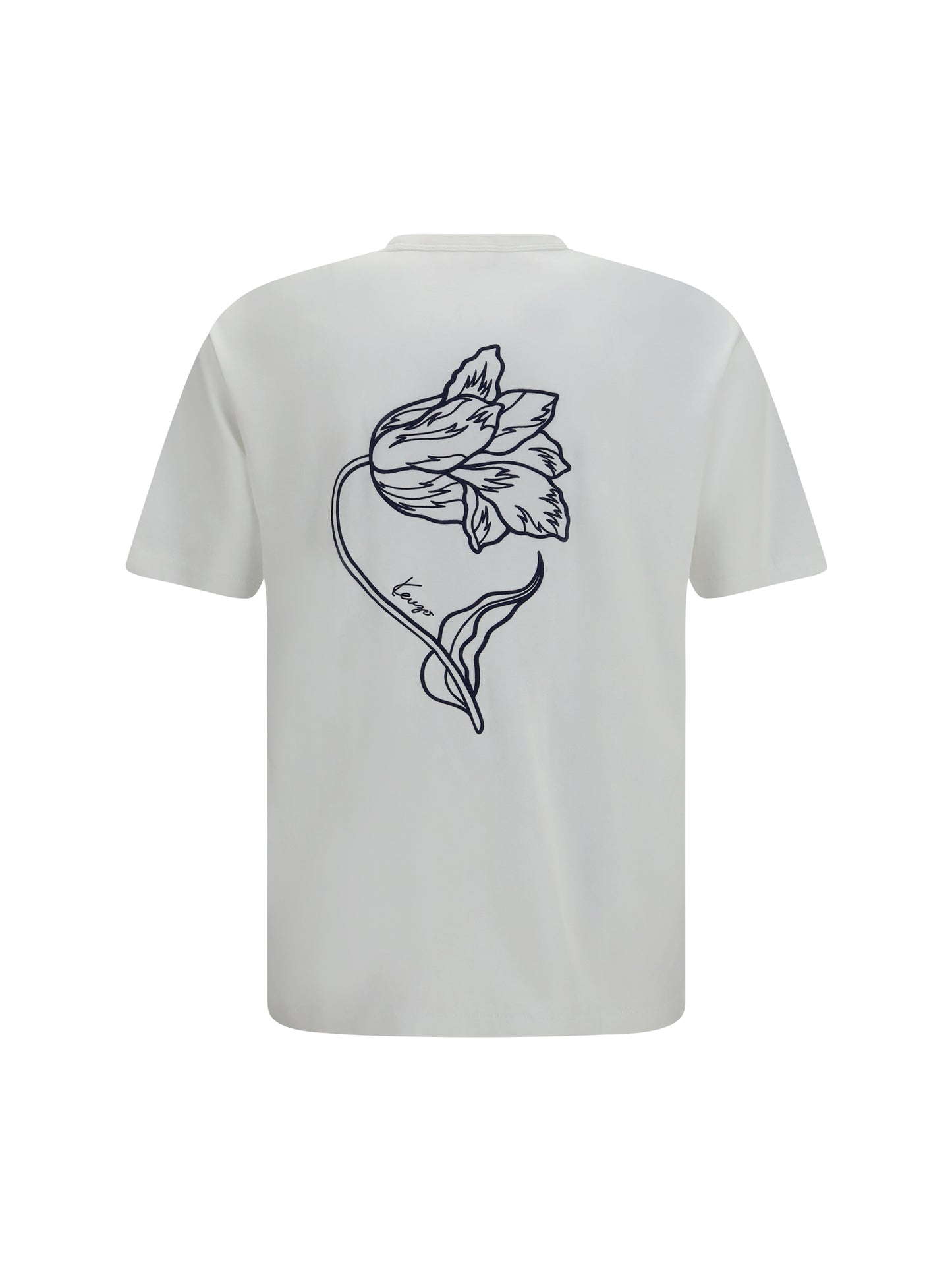 Kenzo Men Kenzo Tulip Embroidered Cotton T-Shirt KENZO