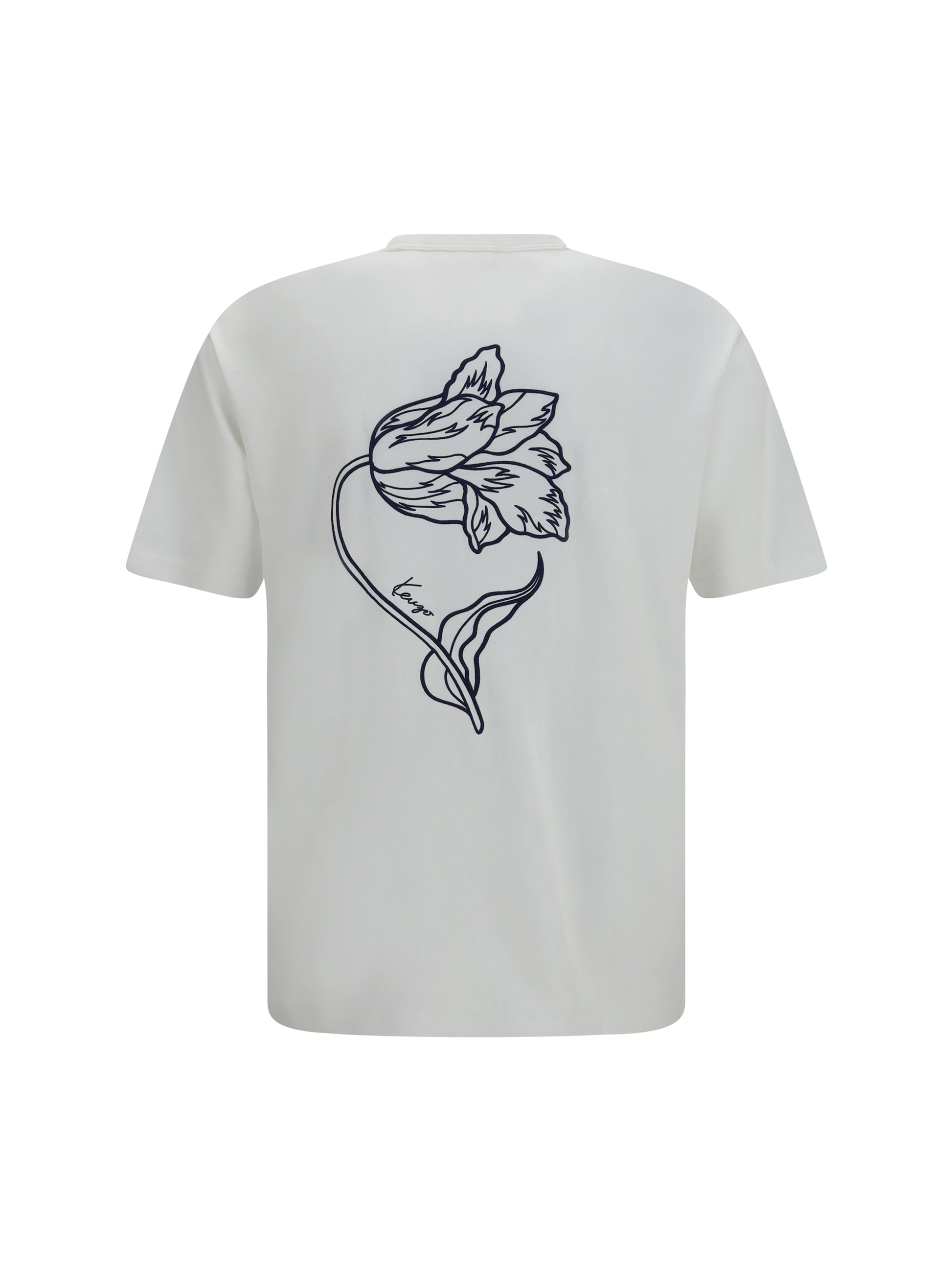 Kenzo Men Kenzo Tulip Embroidered Cotton T-Shirt KENZO