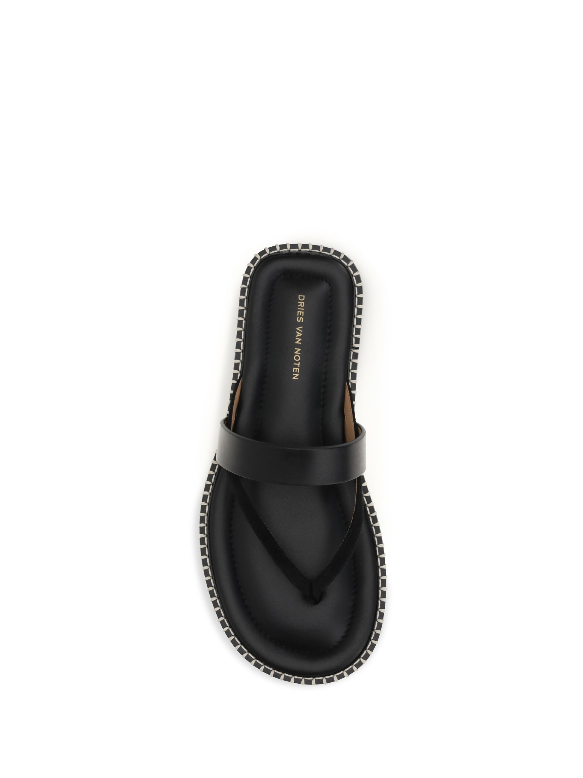 Dries Van Noten Men Slip-On Leather Sandals With Sequins DRIES VAN NOTEN