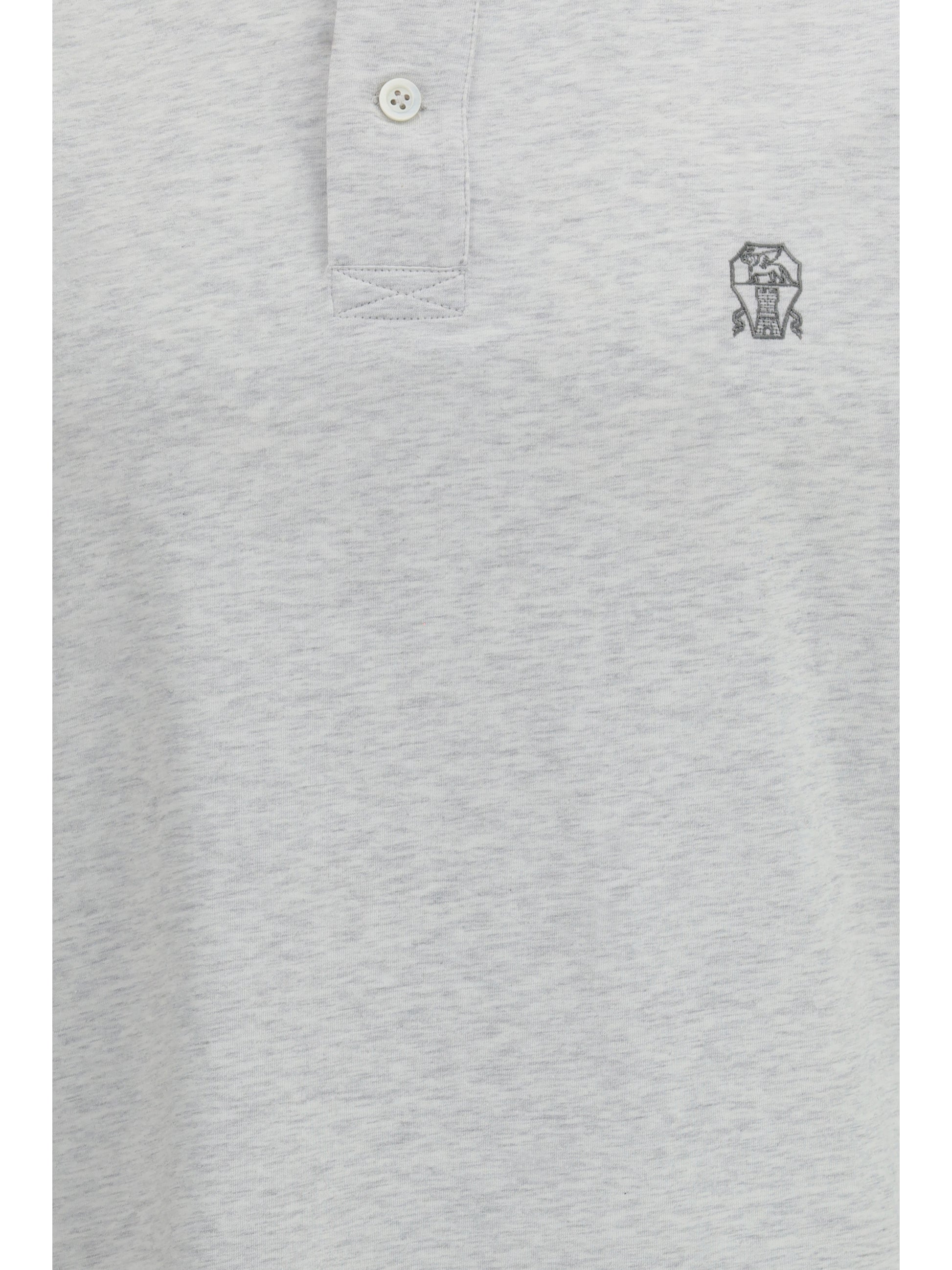 Brunello Cucinelli Men Polo In Cotton Jersey With Short Sleeves BRUNELLO CUCINELLI
