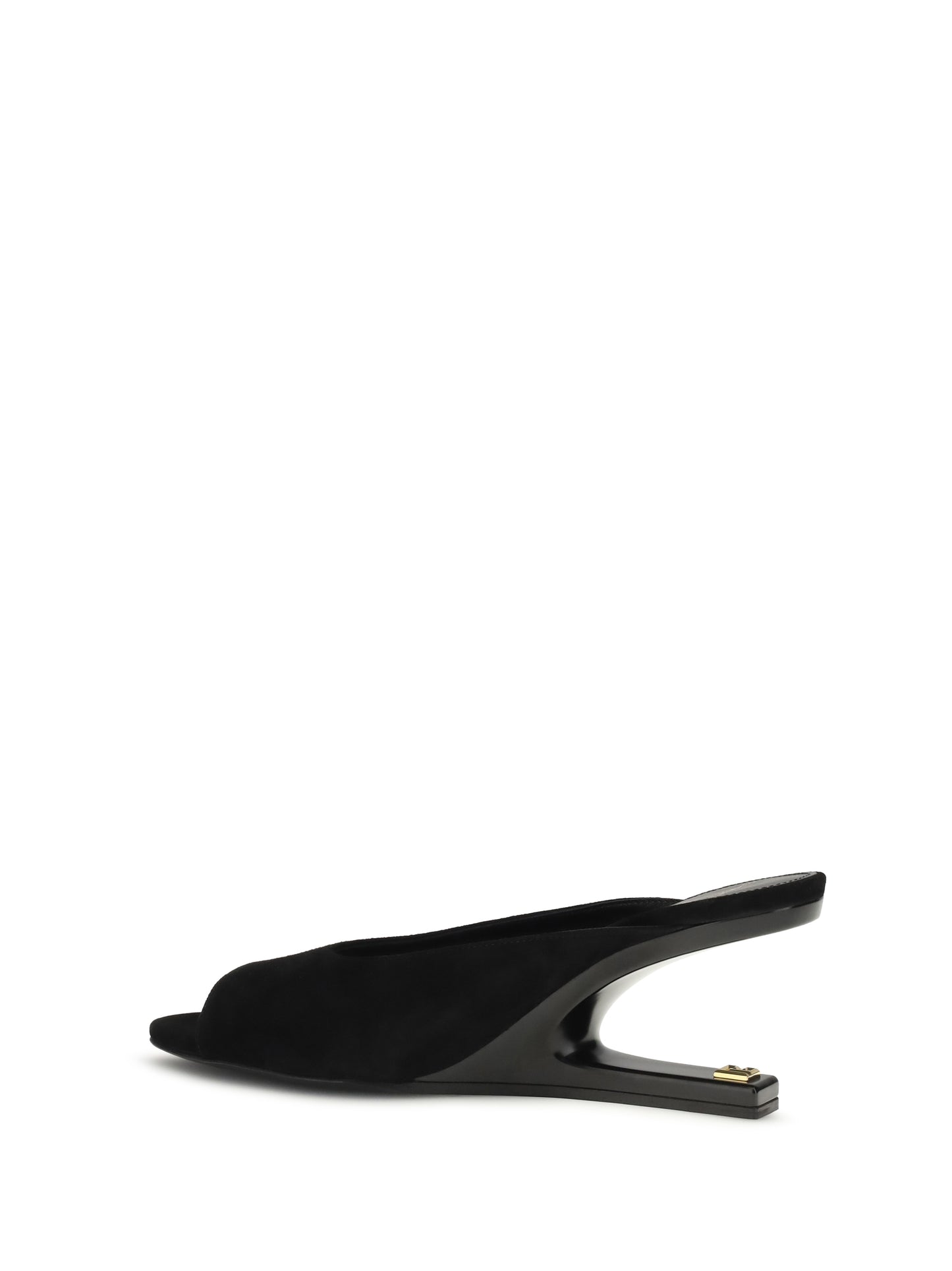 Balmain Women Suede Open-Toe Mules BALMAIN