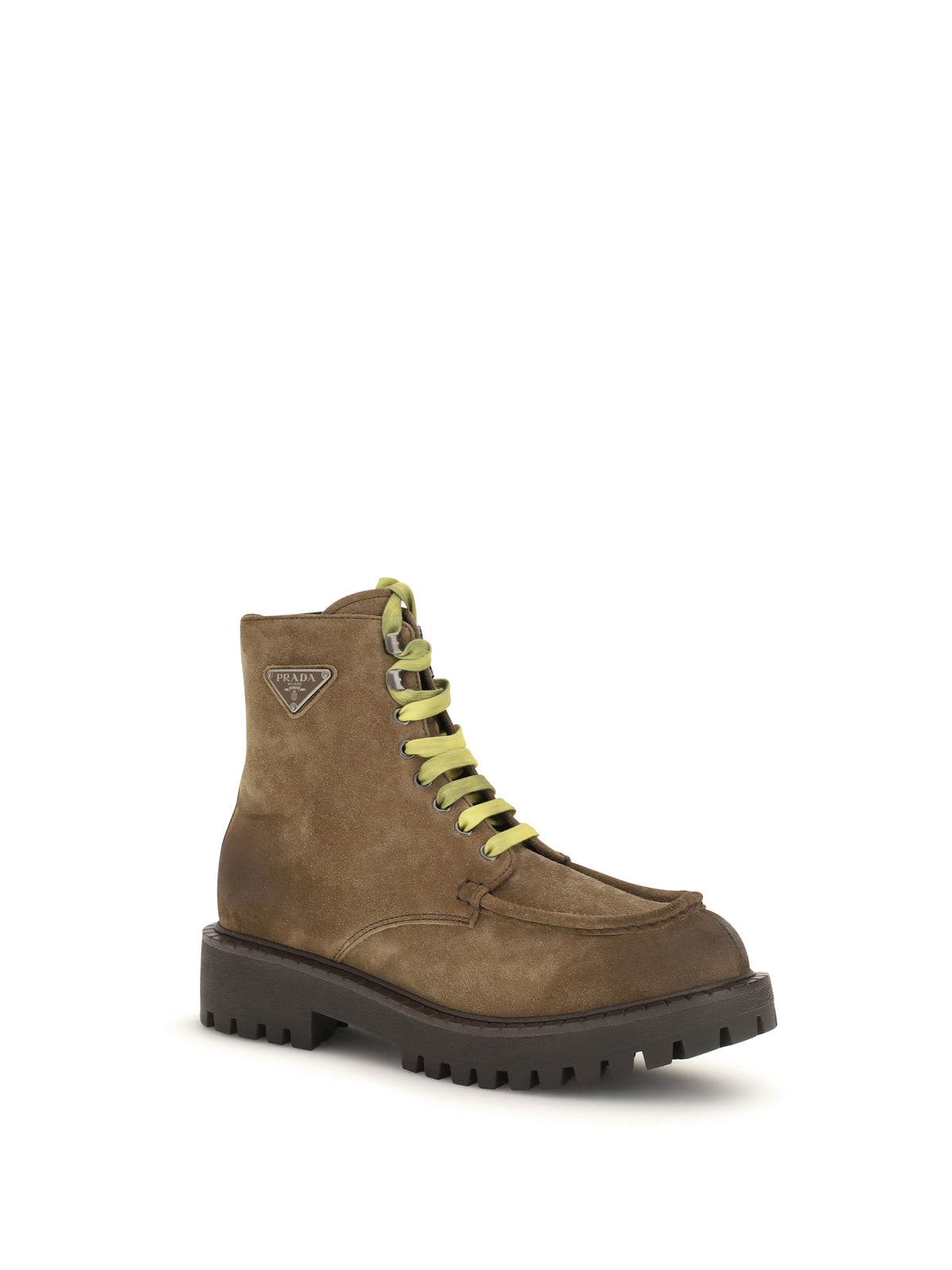 Prada Men Suede Lace-Up Ankle Boots PRADA