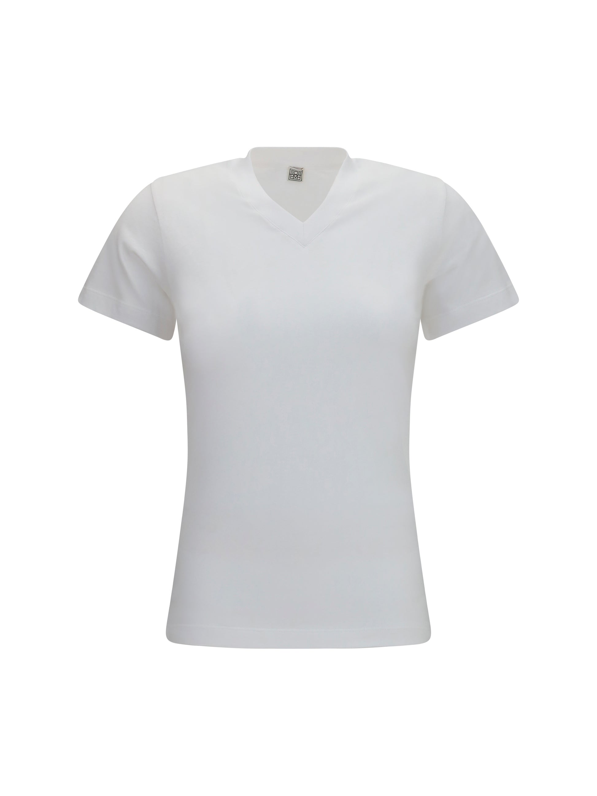 Toteme Women V-Neck Cotton Jersey T-Shirt TOTEME