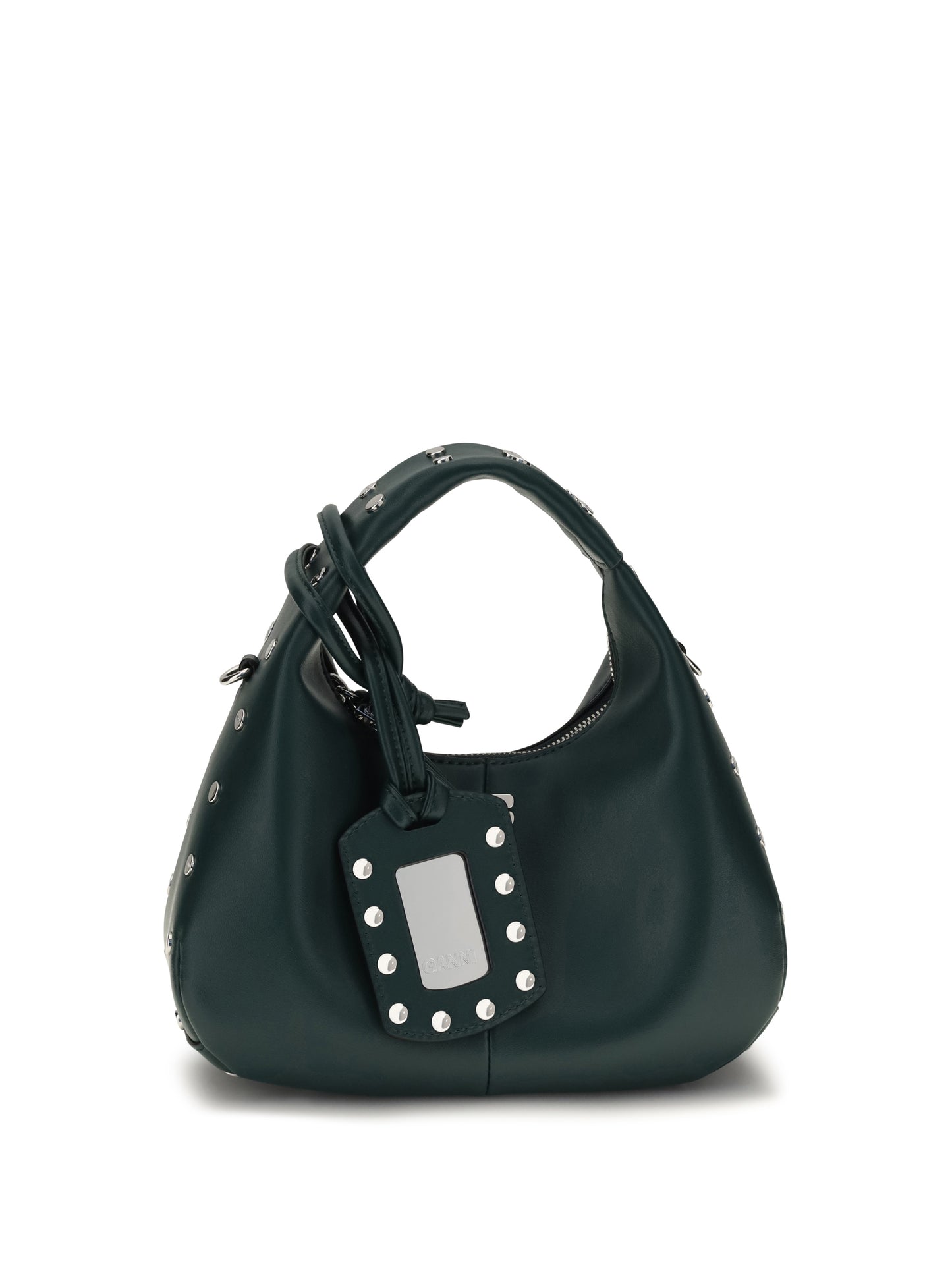 Ganni Women Mini Studded Hobo Handbag GANNI