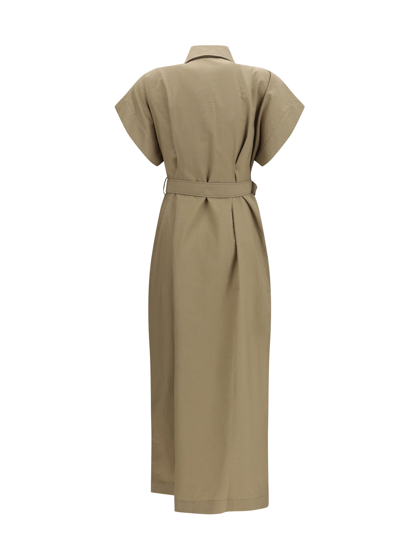 Brunello Cucinelli Women Pocket Belted Midi Dress BRUNELLO CUCINELLI