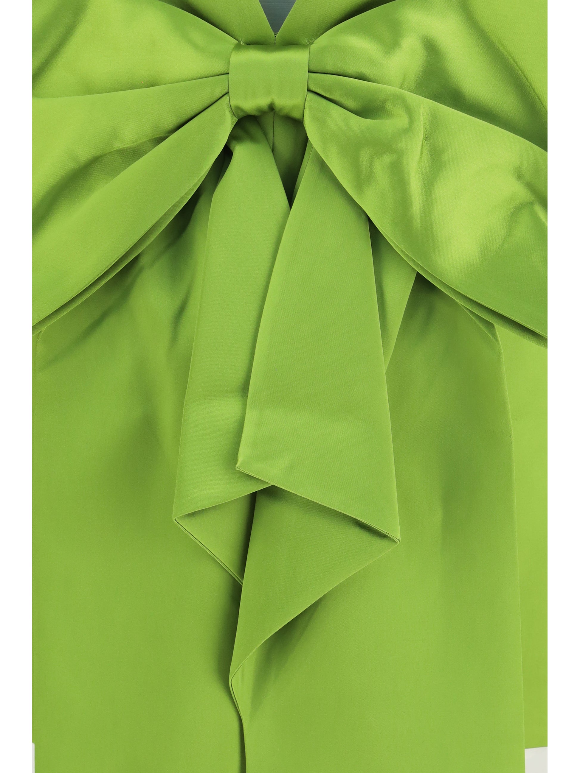 Self-Portrait Women Satin Dress With Back Bow SELF-PORTRAIT