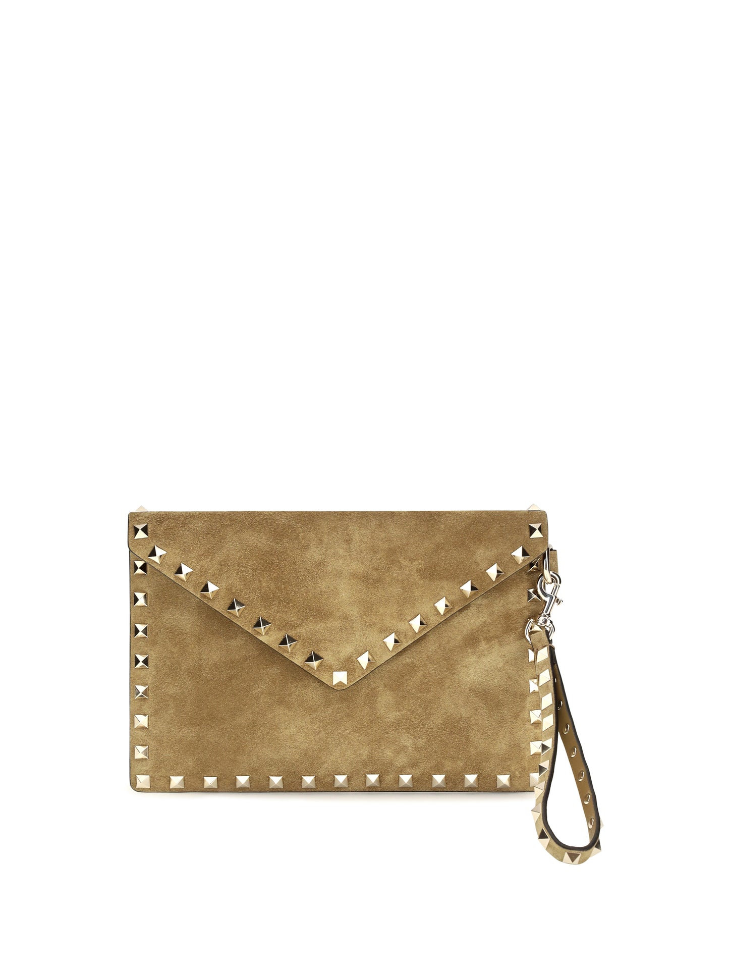 Valentino Garavani Women Medium Rockstud Clutch In Suede VALENTINO GARAVANI