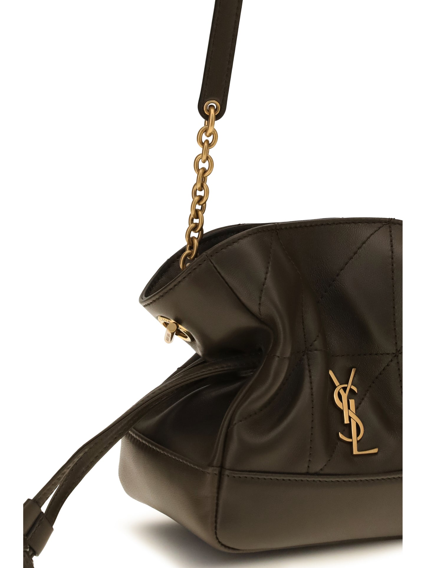 Saint Laurent Women Jamie Mini Leather Clutch Bag SAINT LAURENT