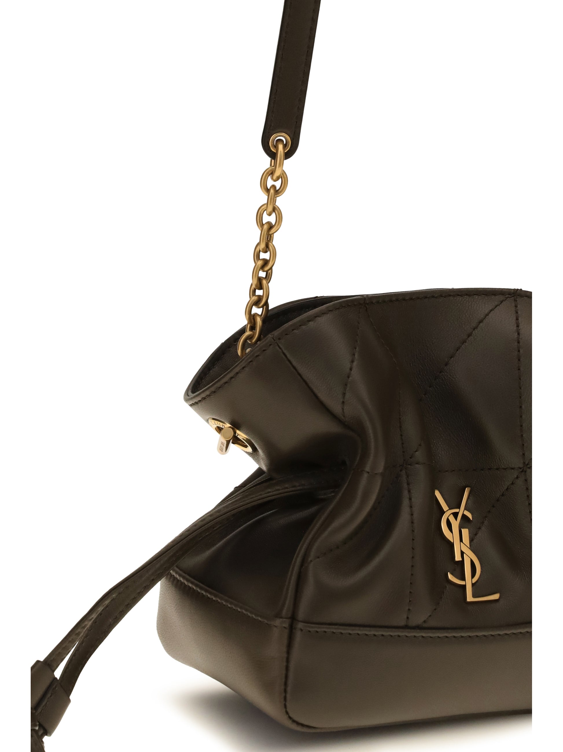 Saint Laurent Women Jamie Mini Leather Clutch Bag SAINT LAURENT
