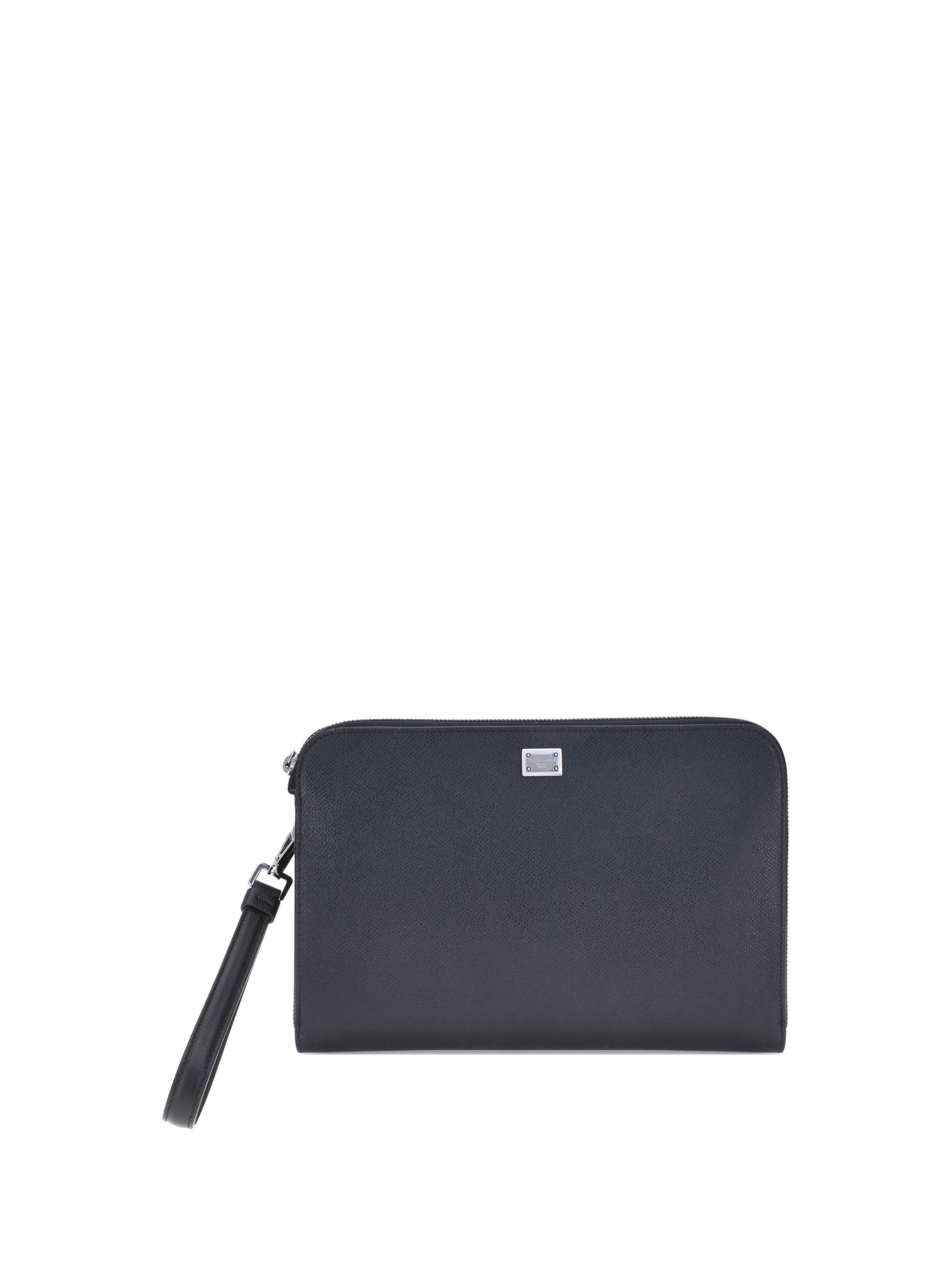 Dolce & Gabbana Men Leather Pouch DOLCE & GABBANA