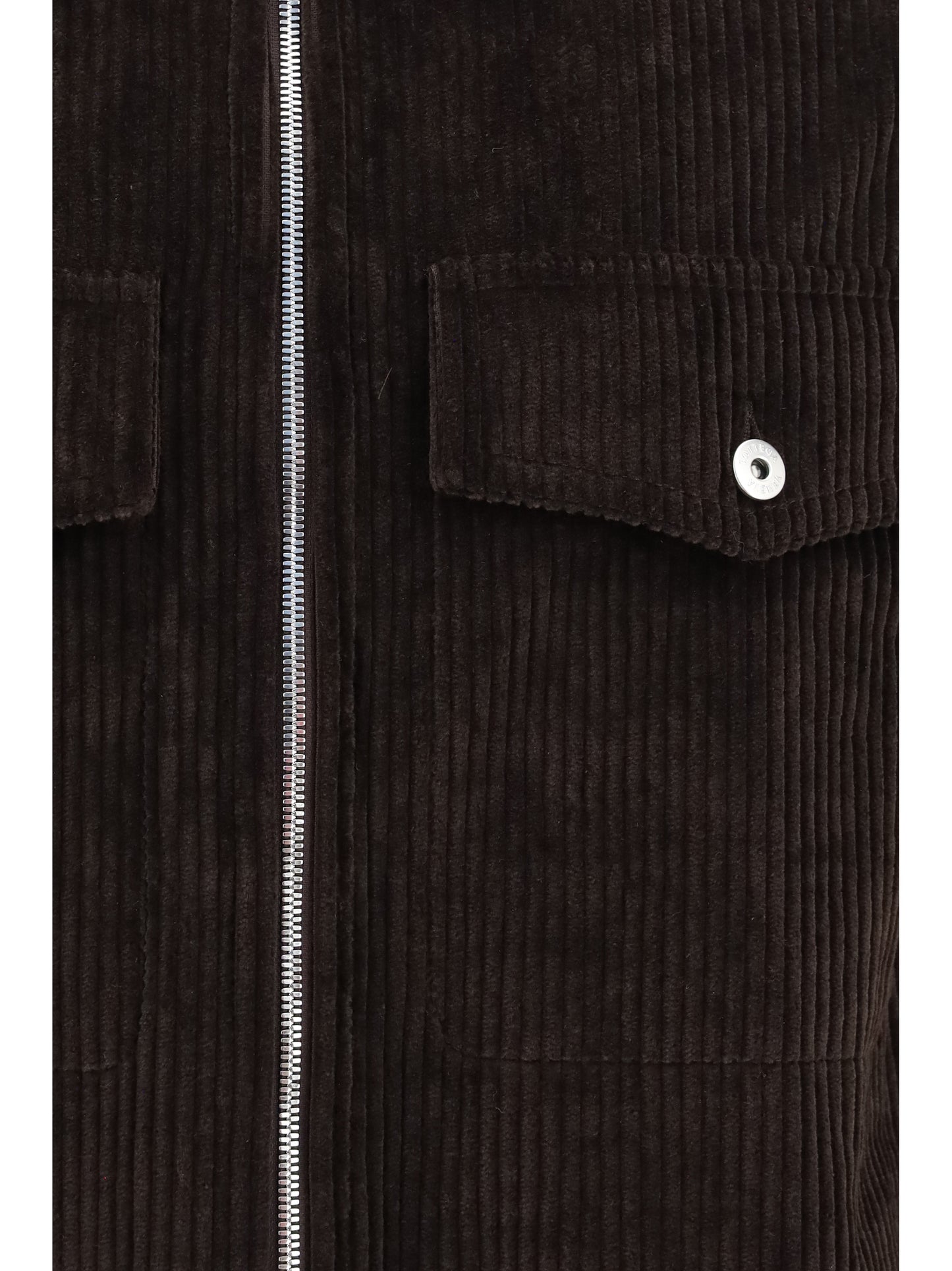 Bottega Veneta Men Corduroy Jacket With Leather Collar BOTTEGA VENETA