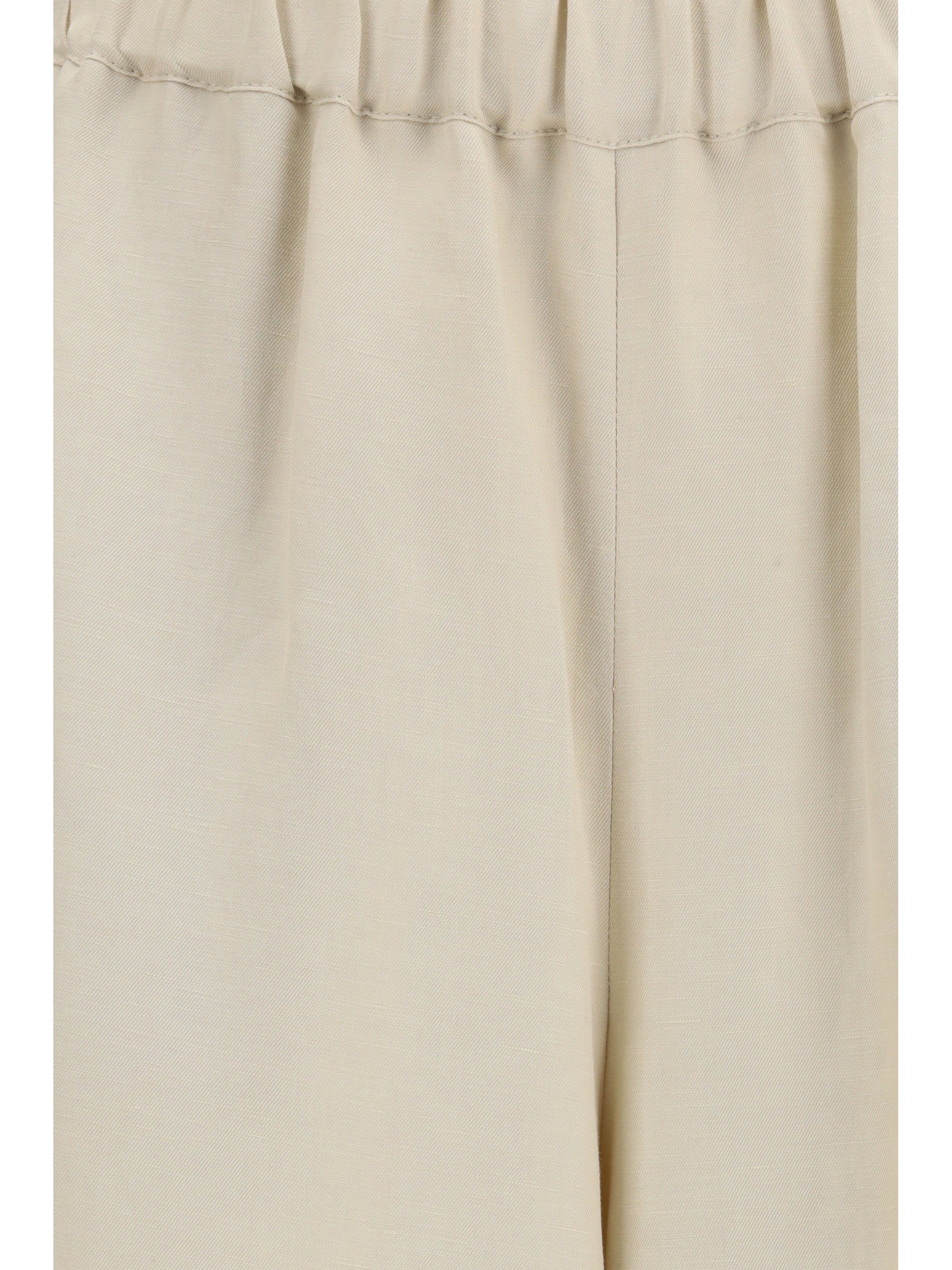 Max Mara Women Wide-Leg Linen And Silk Pants MAX MARA