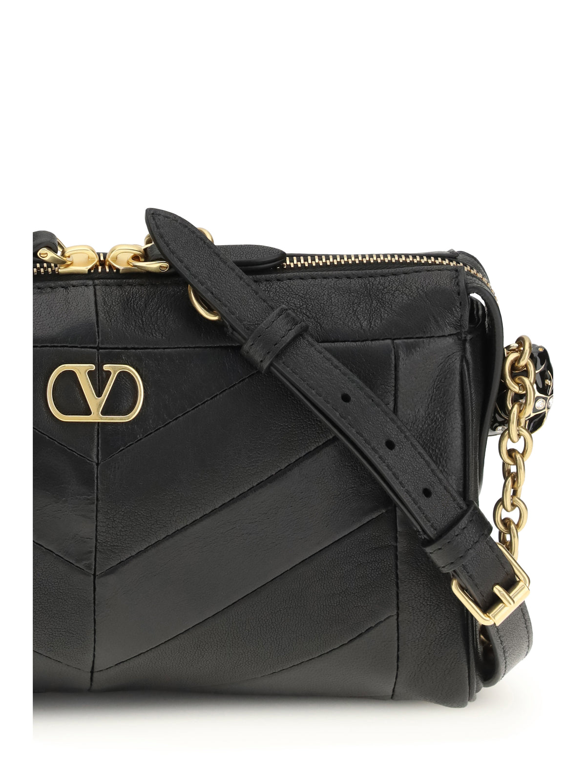 Valentino Garavani Women Small Panthea Chevron Nappa Shoulder Bag VALENTINO GARAVANI
