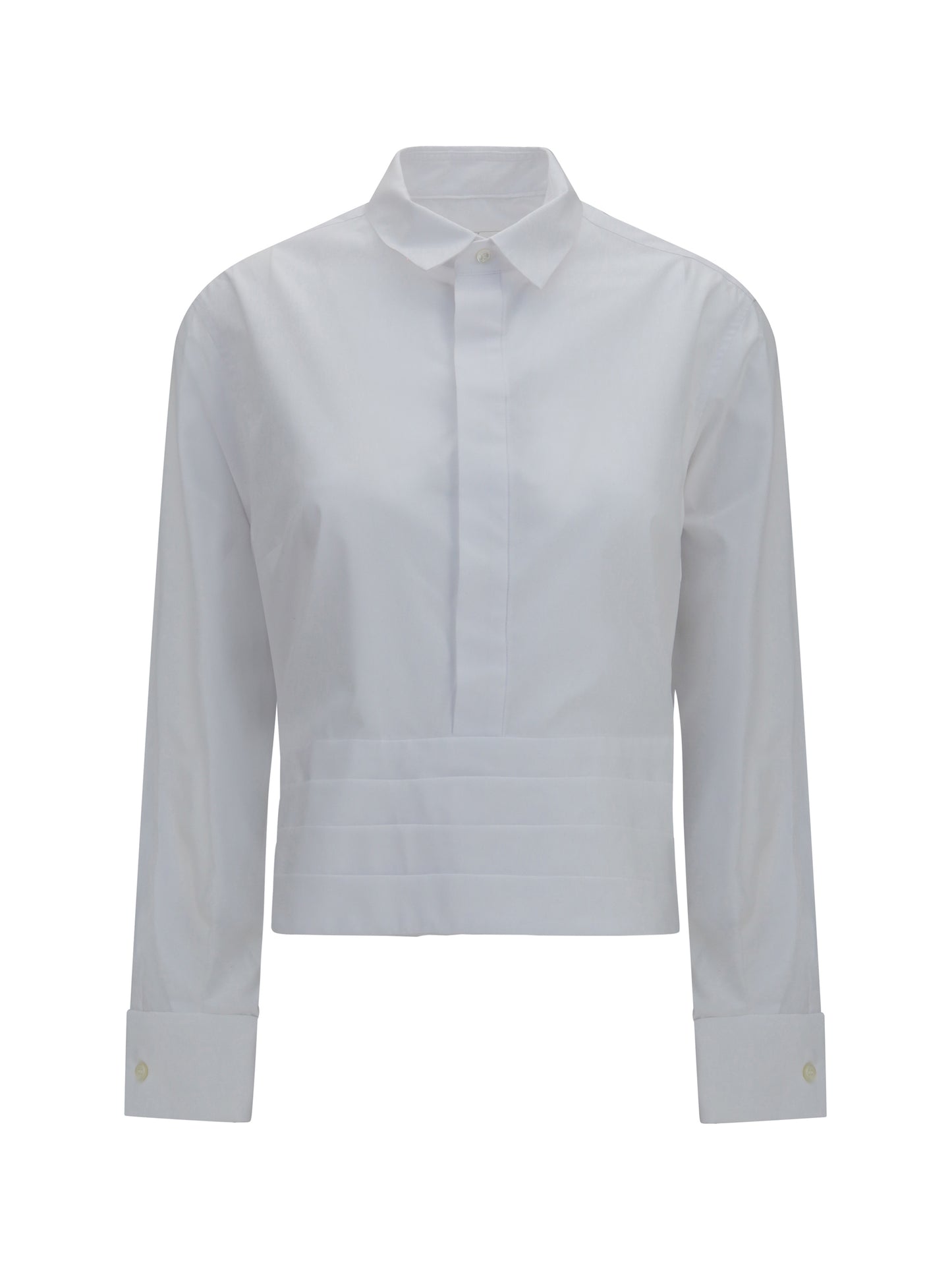Sacai Women Cotton Poplin Shirt With Belt SACAI