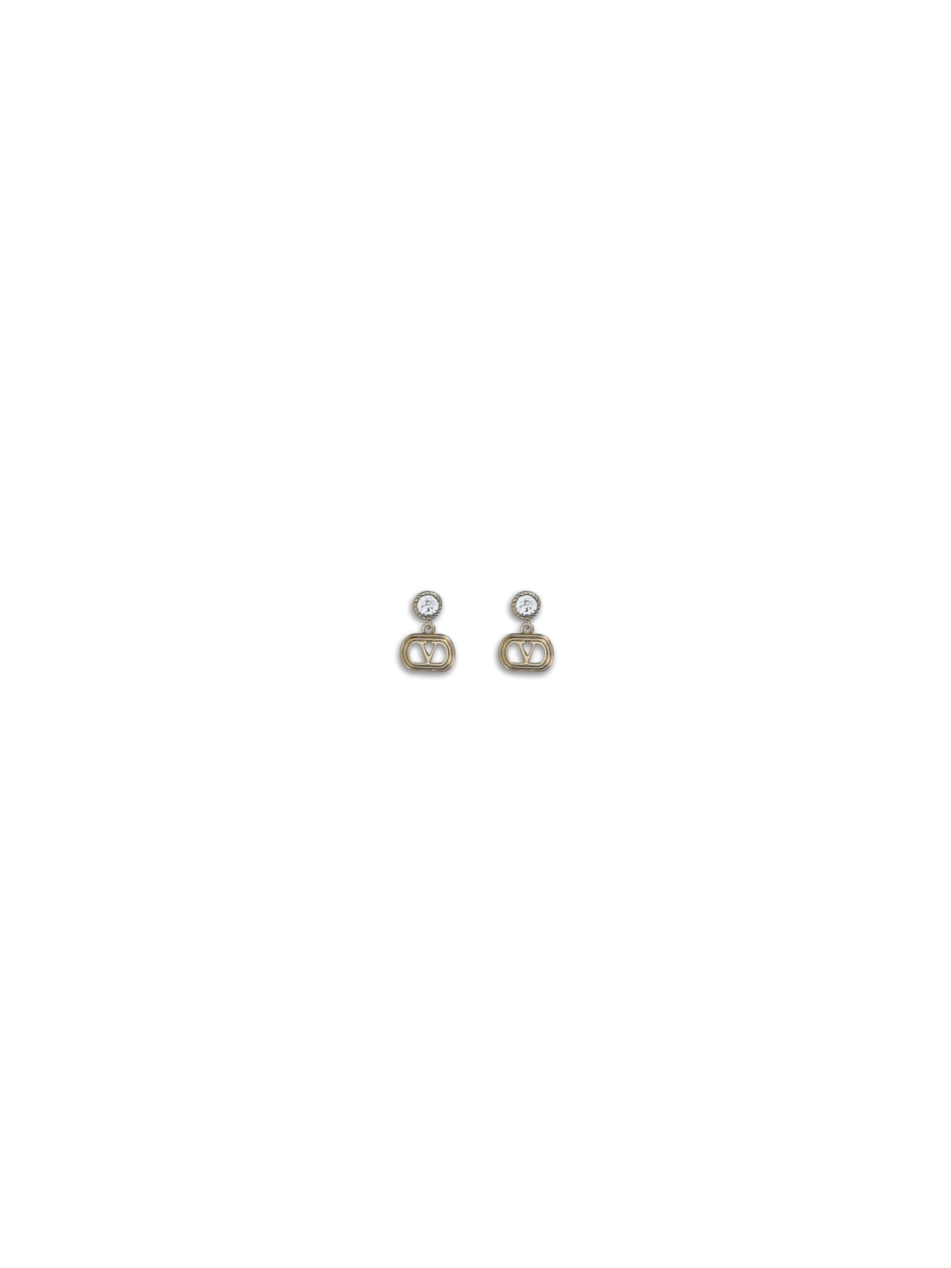 Valentino Garavani Women Earrings (Logo 10Mm) | Ovalette | Metall VALENTINO GARAVANI