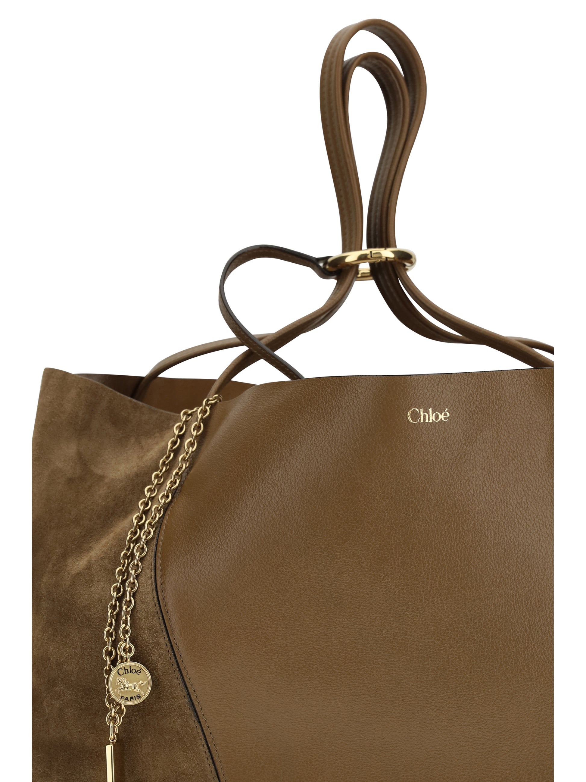 Chloé Women Spin Tote Bag In Grenadine Leather And Suede CHLOE