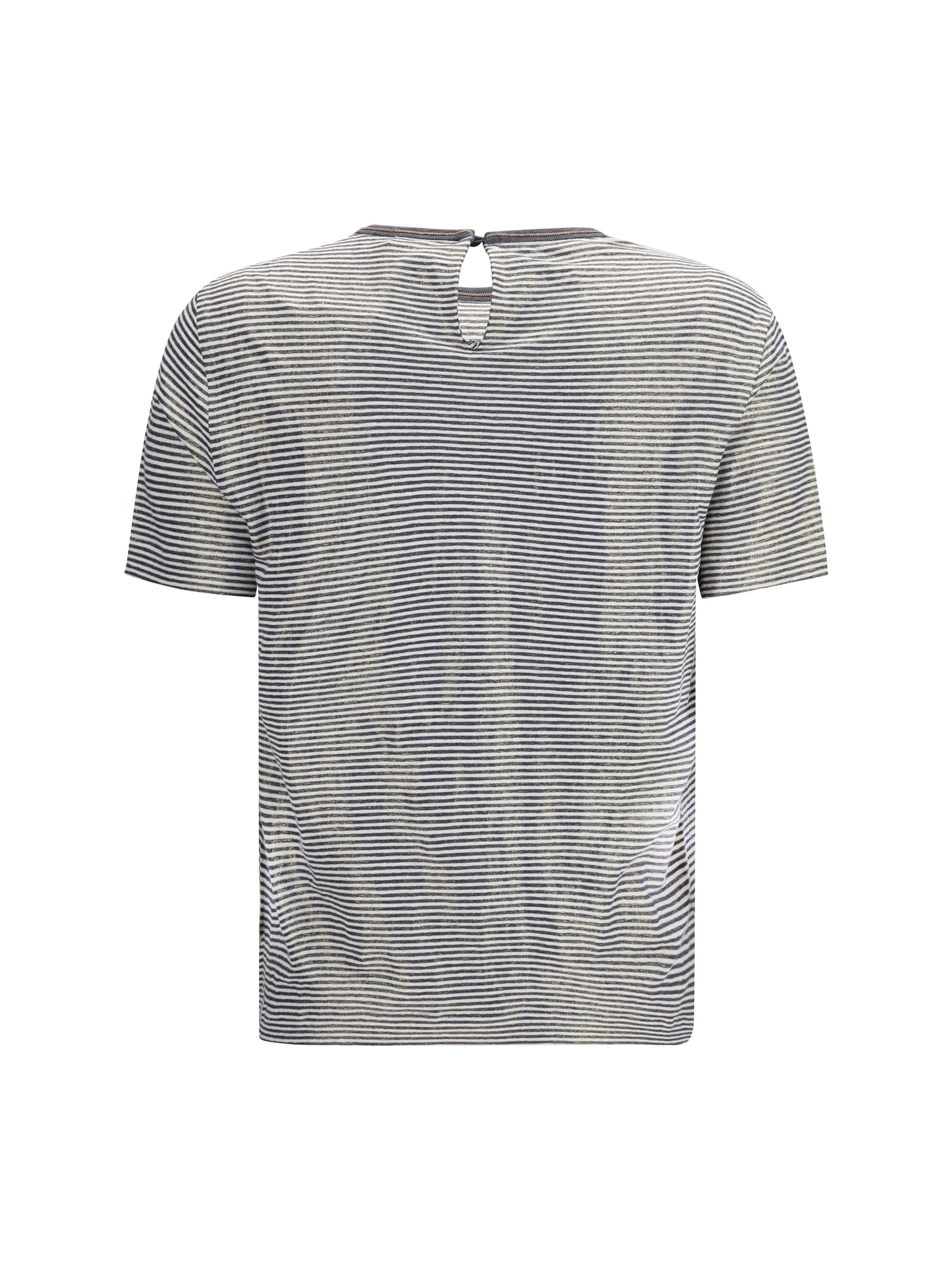 Brunello Cucinelli Women Striped Short-Sleeve Crewneck T-Shirt BRUNELLO CUCINELLI