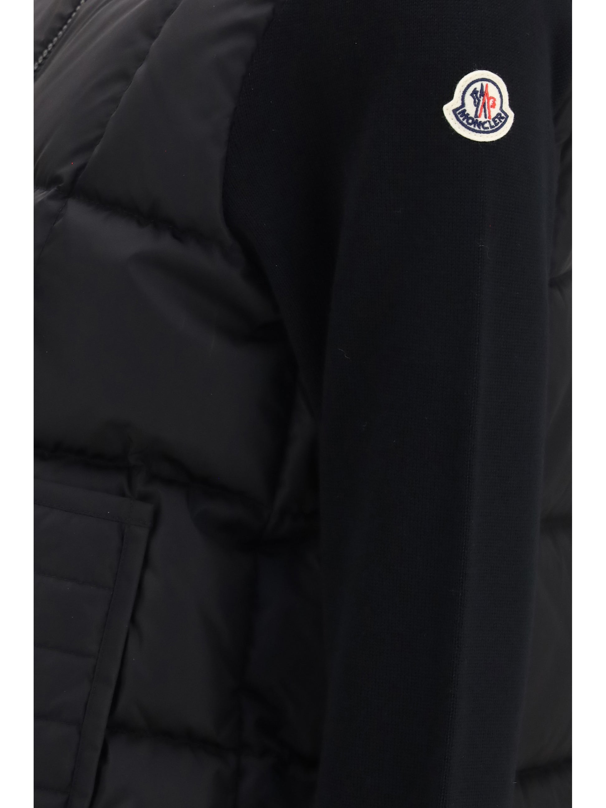 Moncler Women Quilted Wool Padded Cardigan With Zip MONCLER
