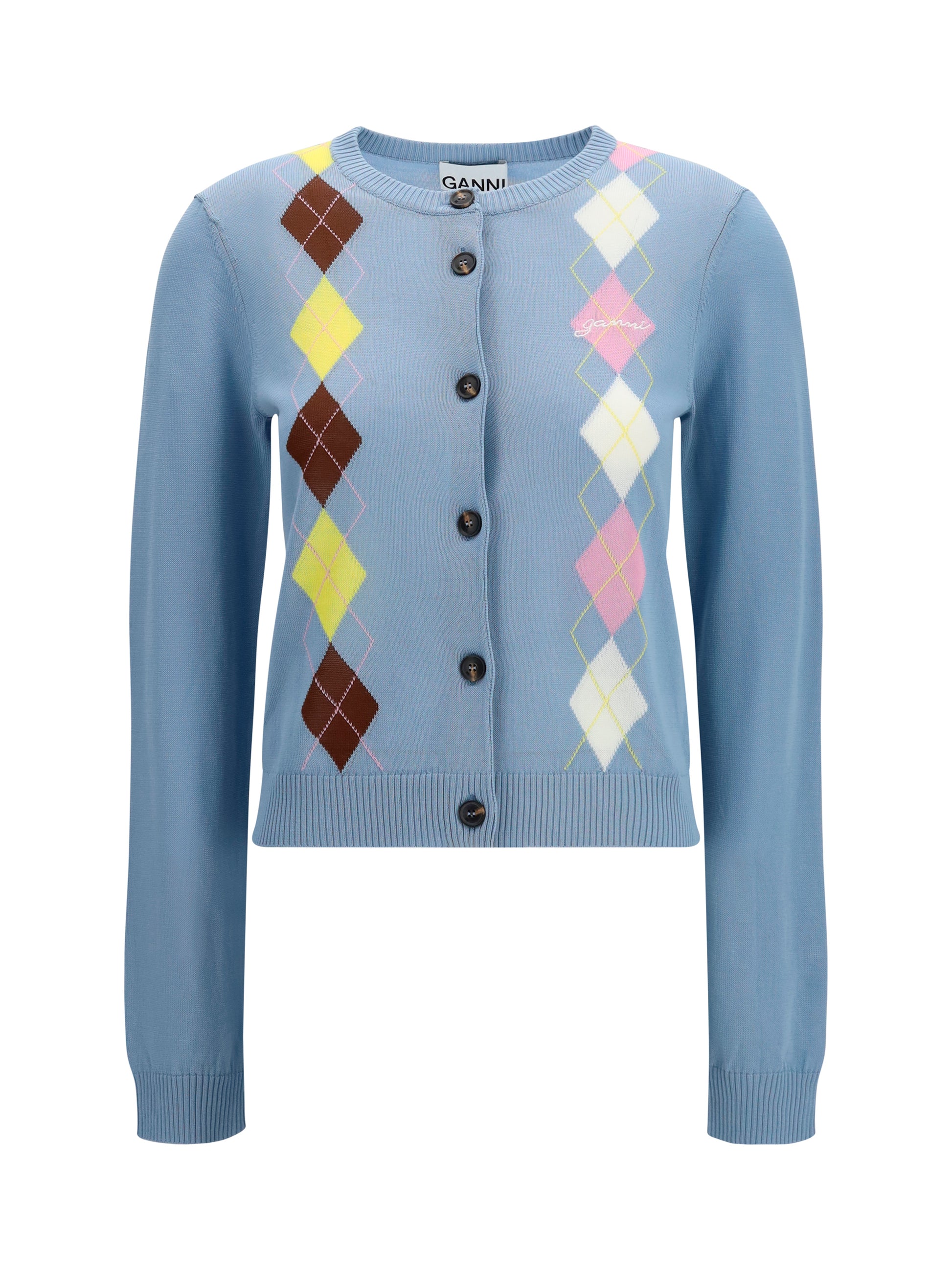 Ganni Women Diamond-Pattern Cardigan GANNI