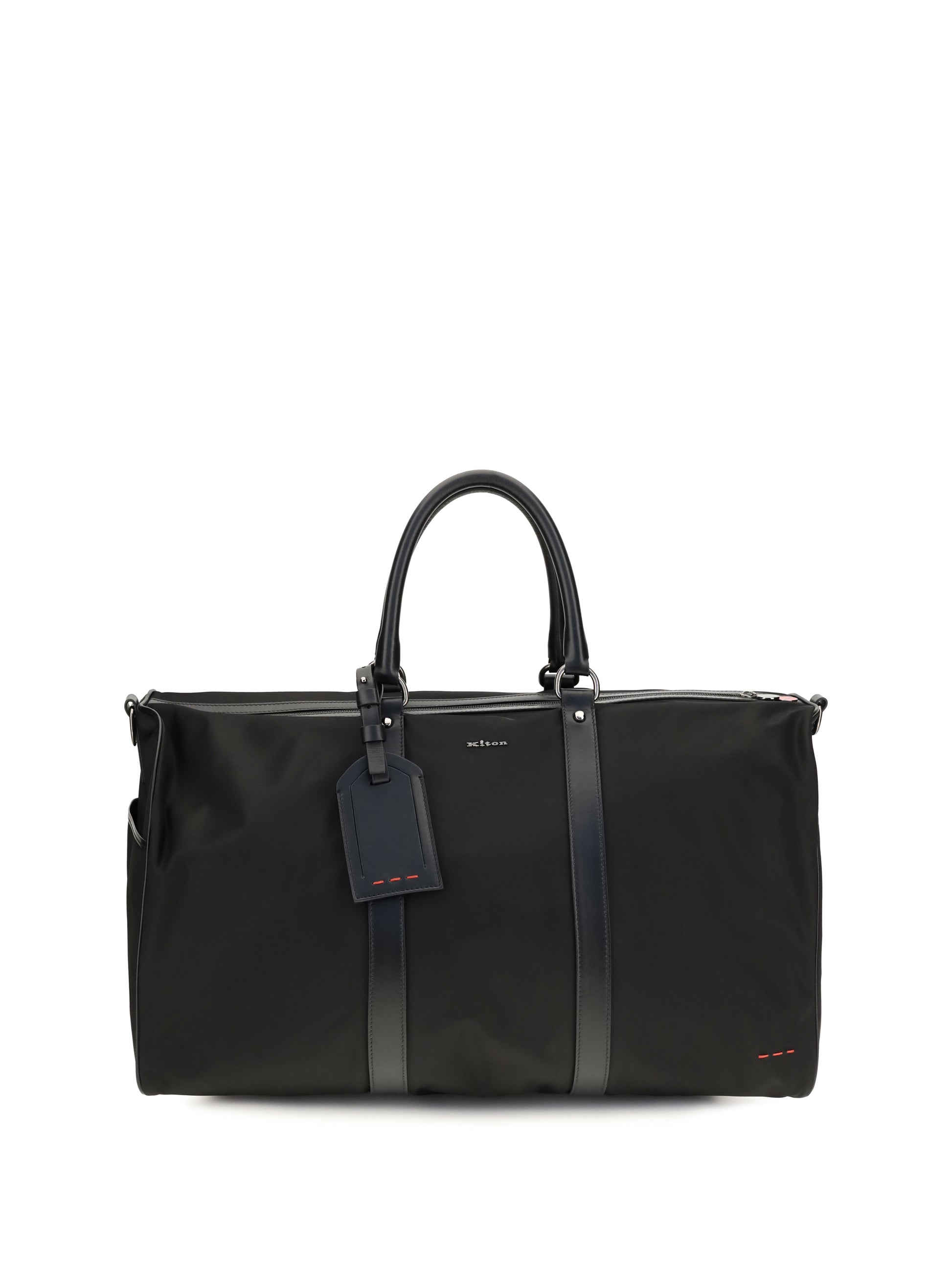 Kiton Men Leather-Trim Travel Duffle Bag KITON