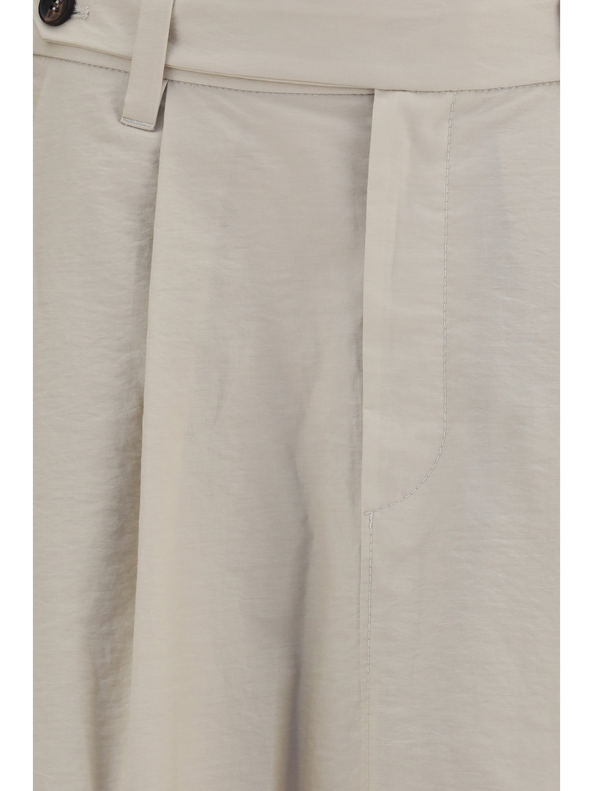 Brunello Cucinelli Women Cotton Poplin Skirt With Monili Detail BRUNELLO CUCINELLI