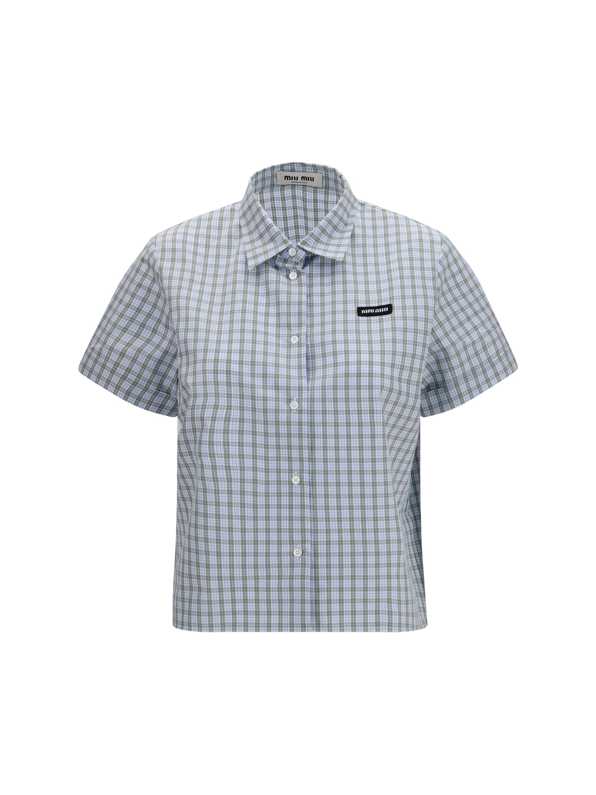 Miu Miu Women Cotton Check Shirt MIU MIU
