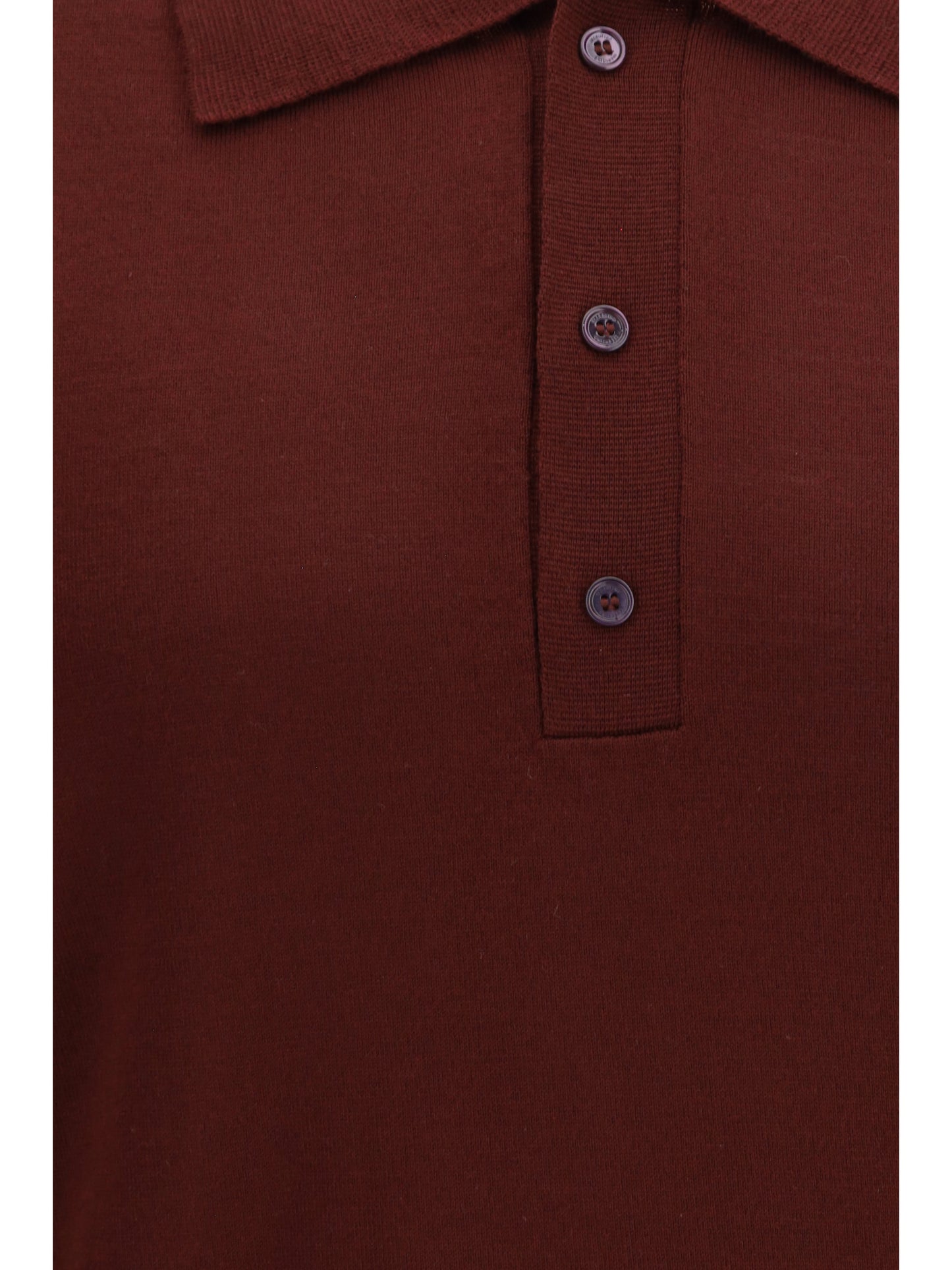 Valentino Men Wool Polo With Vlogo Embroidery VALENTINO