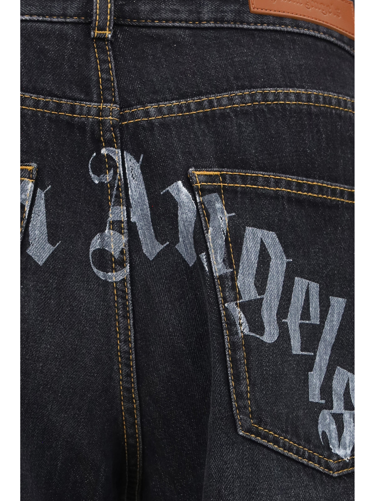 Palm Angels Men Wide-Leg Jeans With Back Logo PALM ANGELS