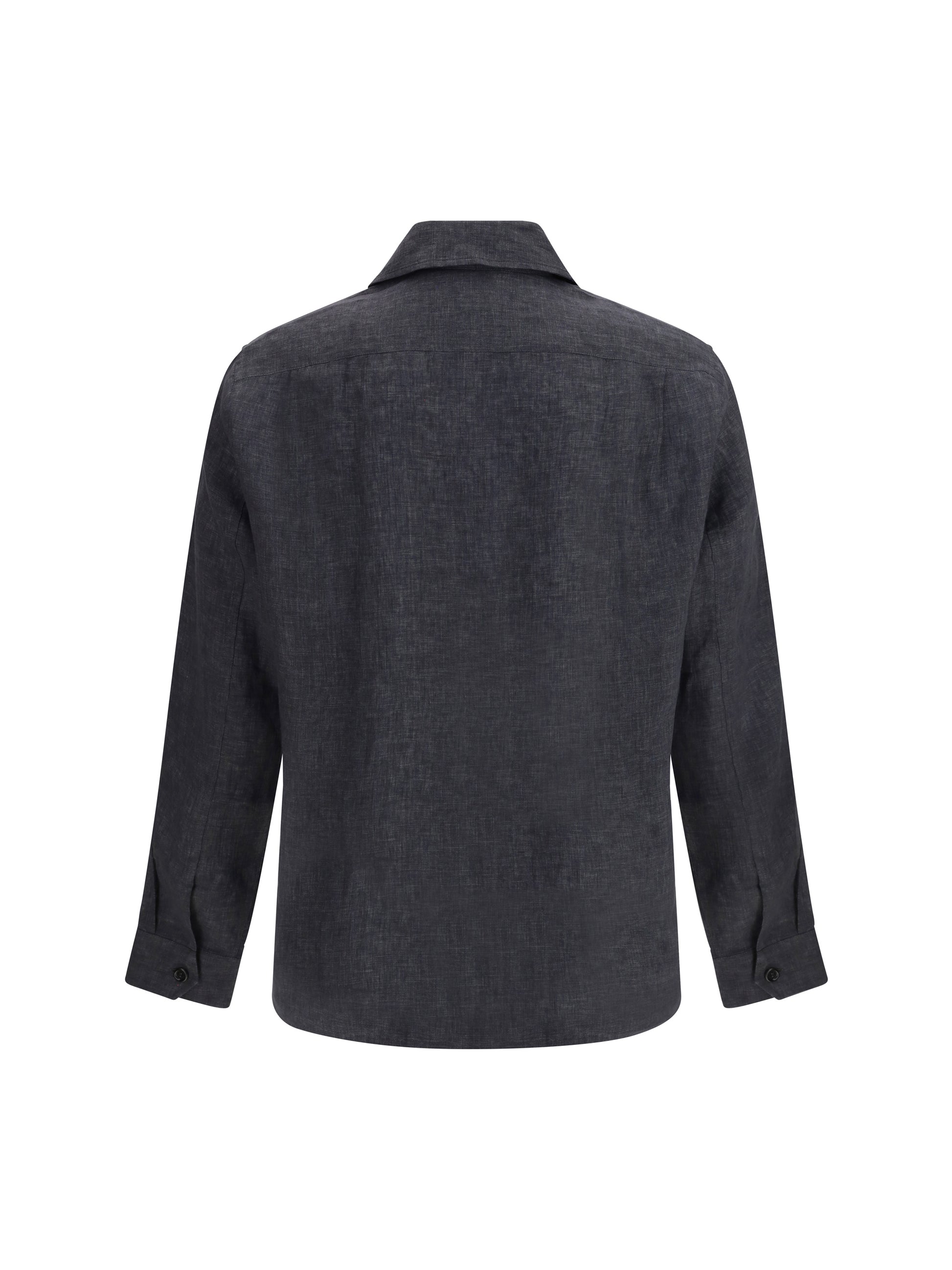 Brunello Cucinelli Men Easy Fit Linen Shirt BRUNELLO CUCINELLI