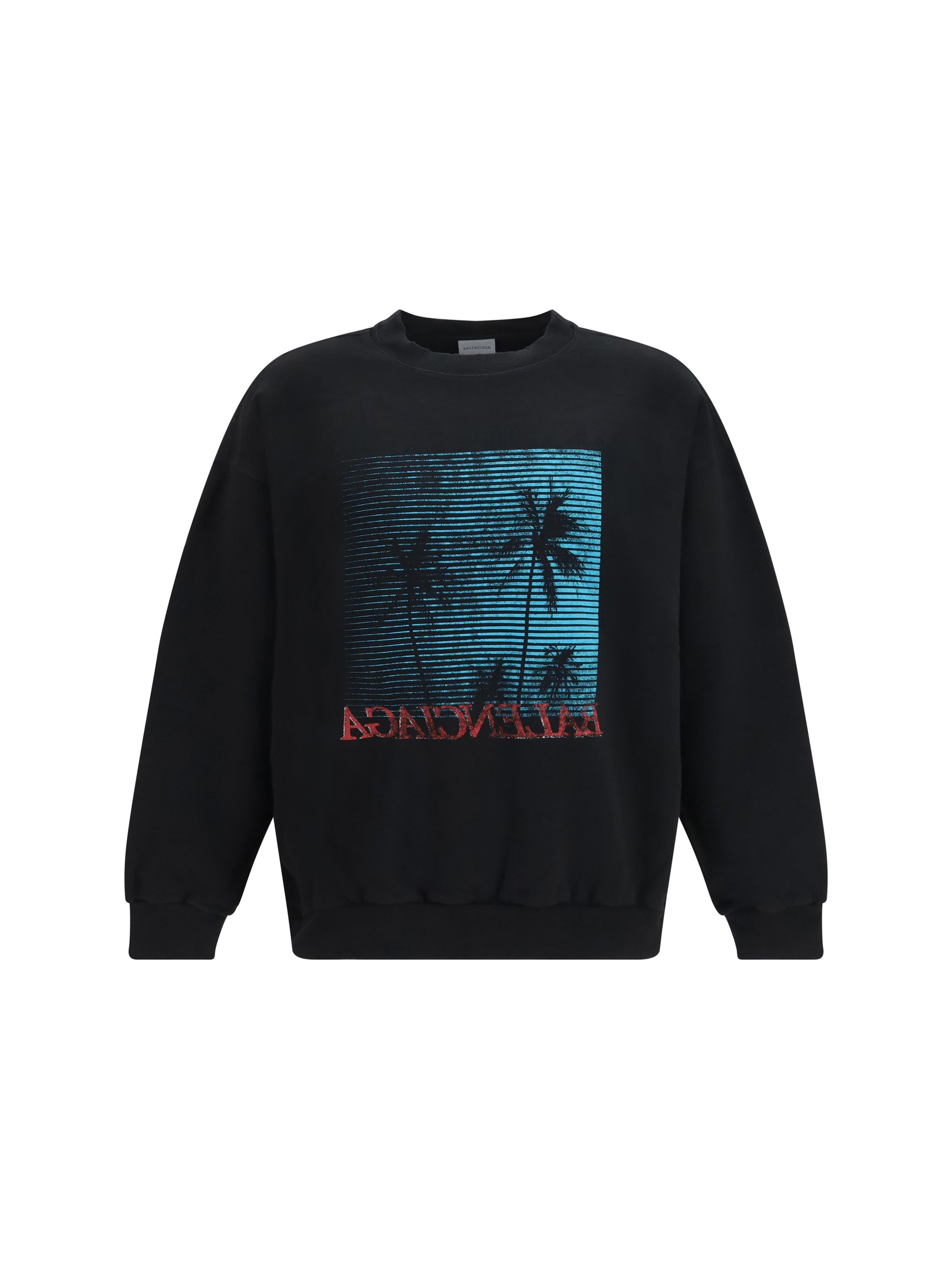 Balenciaga Men Printed Cotton Sweatshirt BALENCIAGA