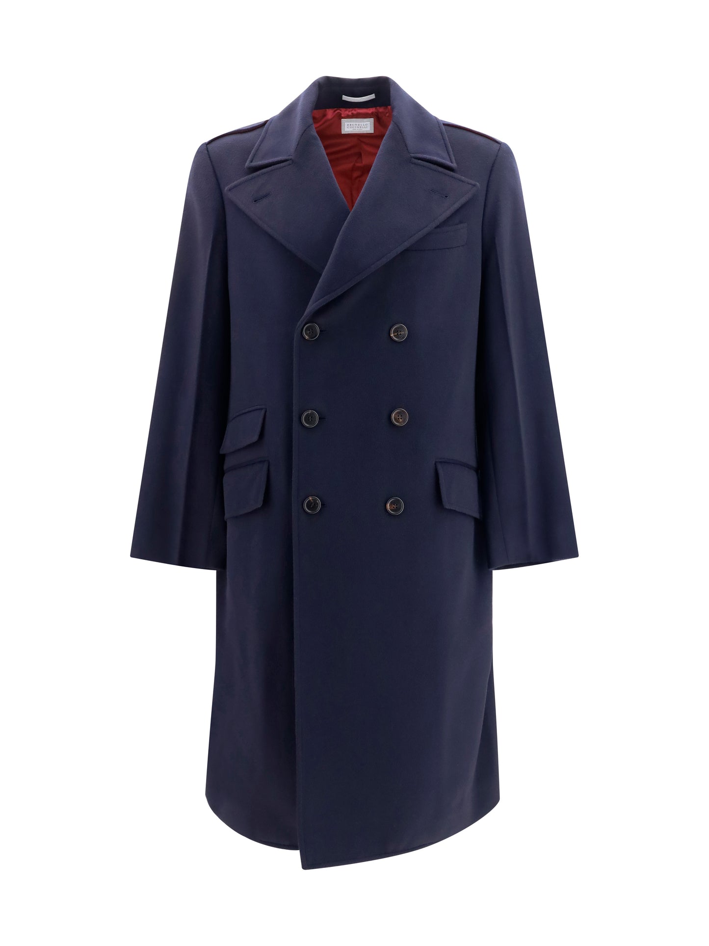 Brunello Cucinelli Men Double-Breasted Wool Coat BRUNELLO CUCINELLI