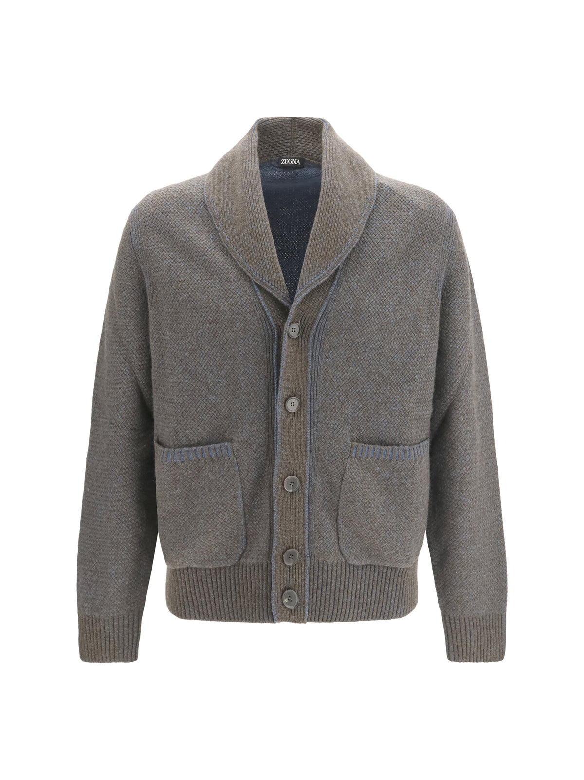 Zegna Men Cashmere And Wool V-Neck Cardigan ZEGNA